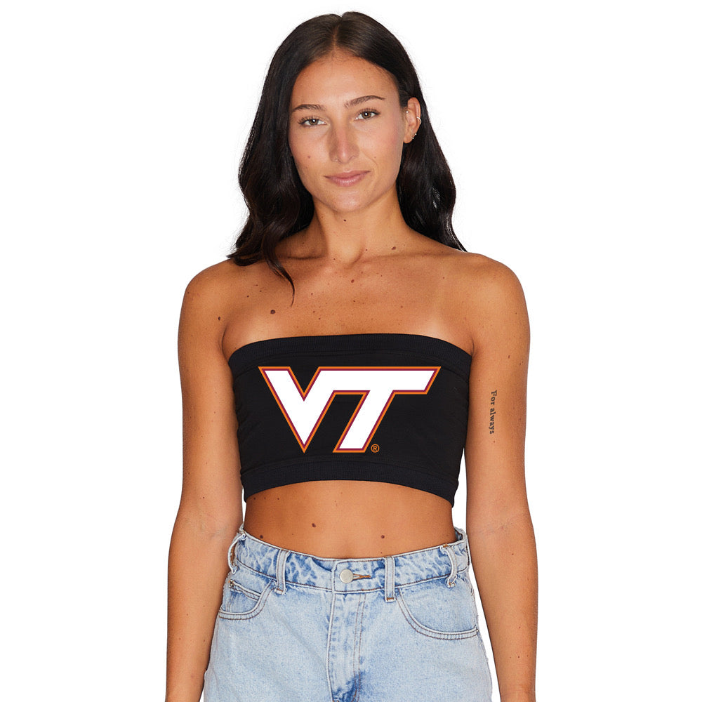 Virginia Tech Black Bandeau Top | lojobands