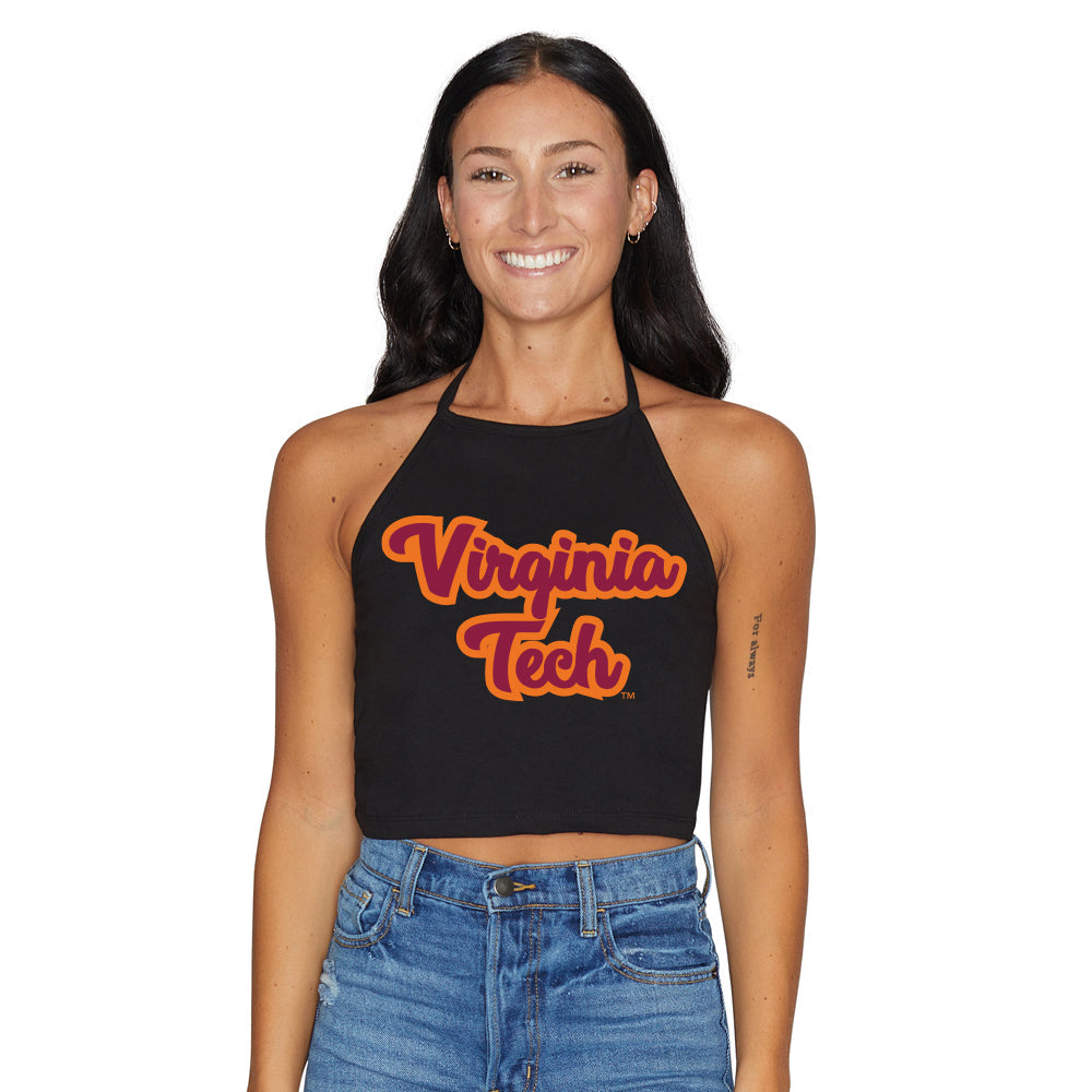 Virginia Tech Black Halter Top | lojobands