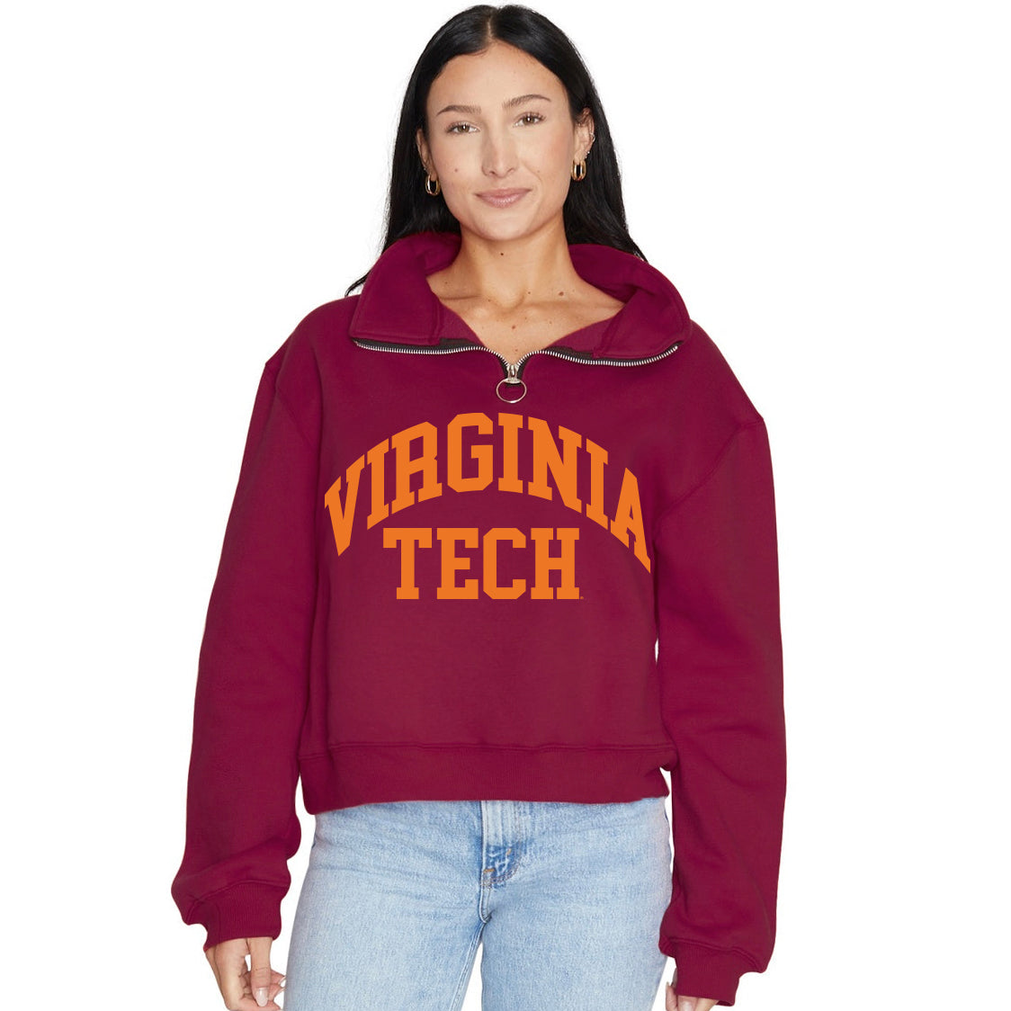 Virginia Tech Quarter Zip Sweatshirt | lojobands 5