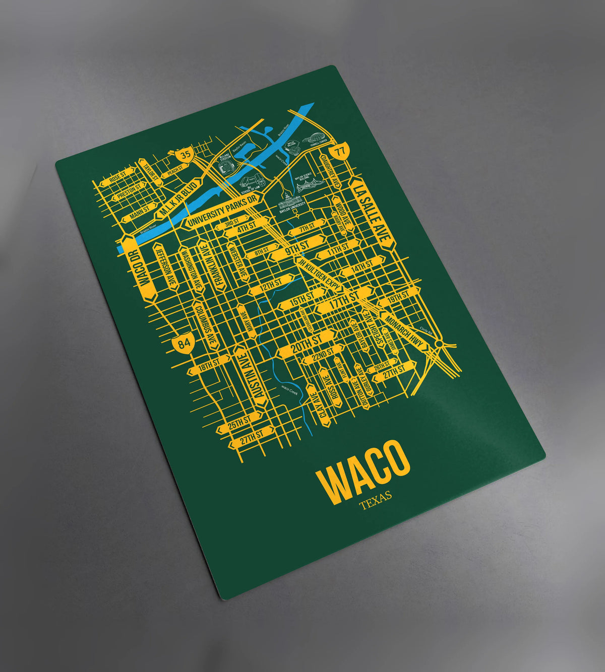 Waco, Texas street map 2