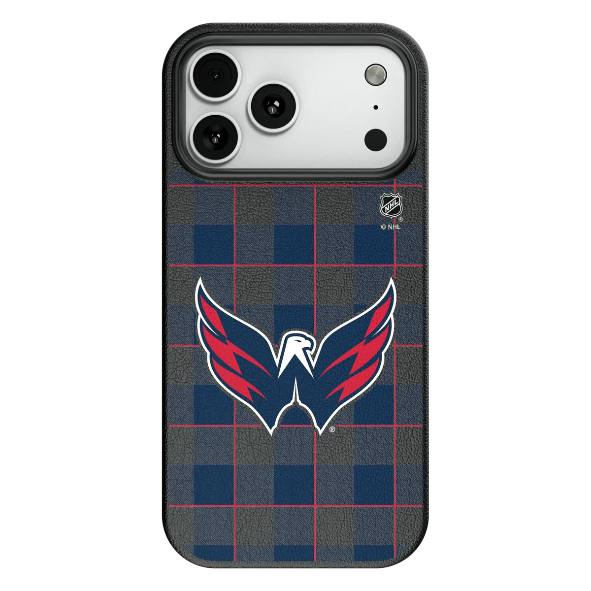 Washington Capitals Plaid MagSafe Compatible Phone Case for Apple iPhone 10