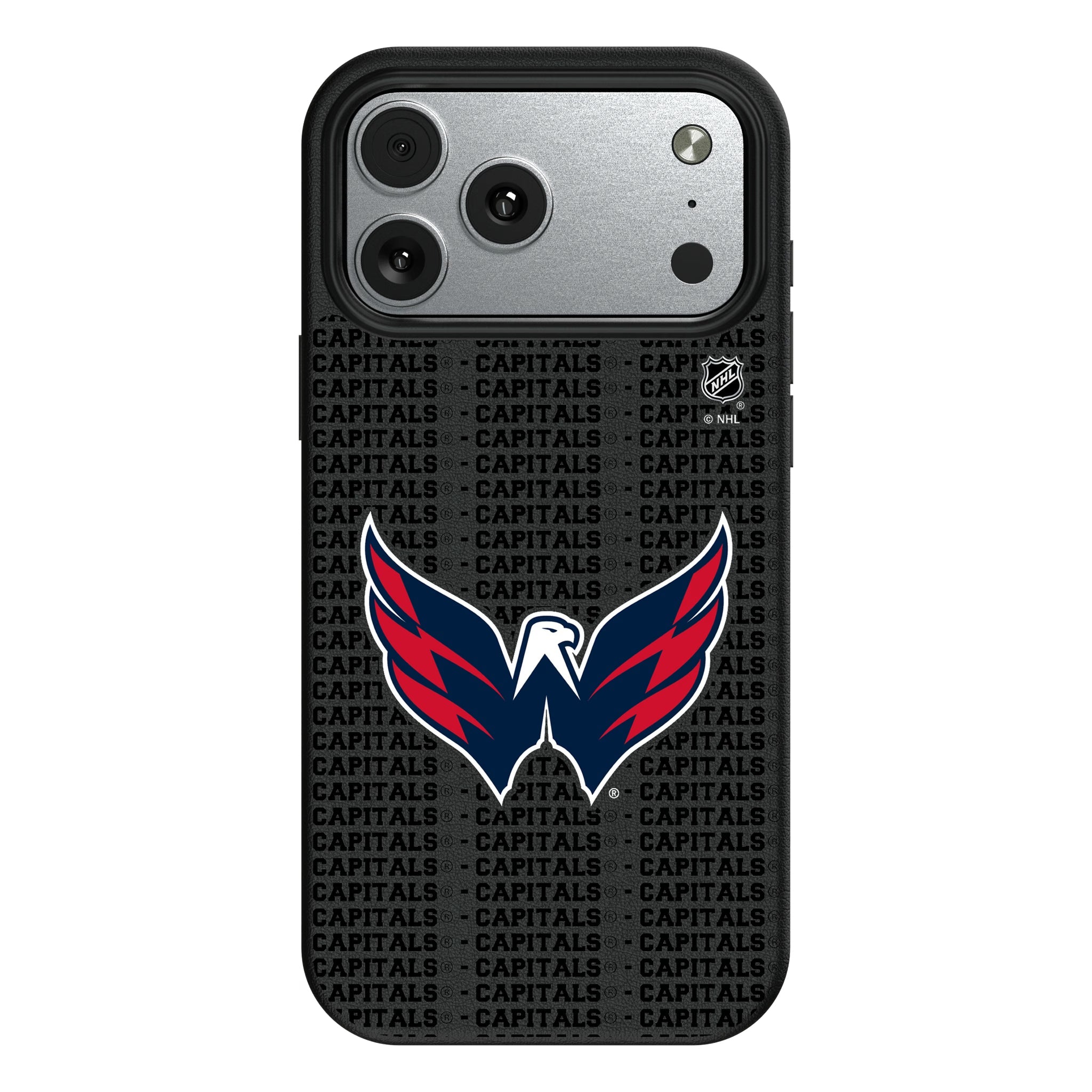 Washington Capitals Text Backdrop MagSafe Compatible Phone Case for Apple iPhone 9