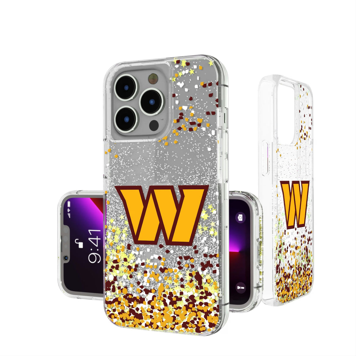 Washington Commanders Confetti Glitter Phone Case 16