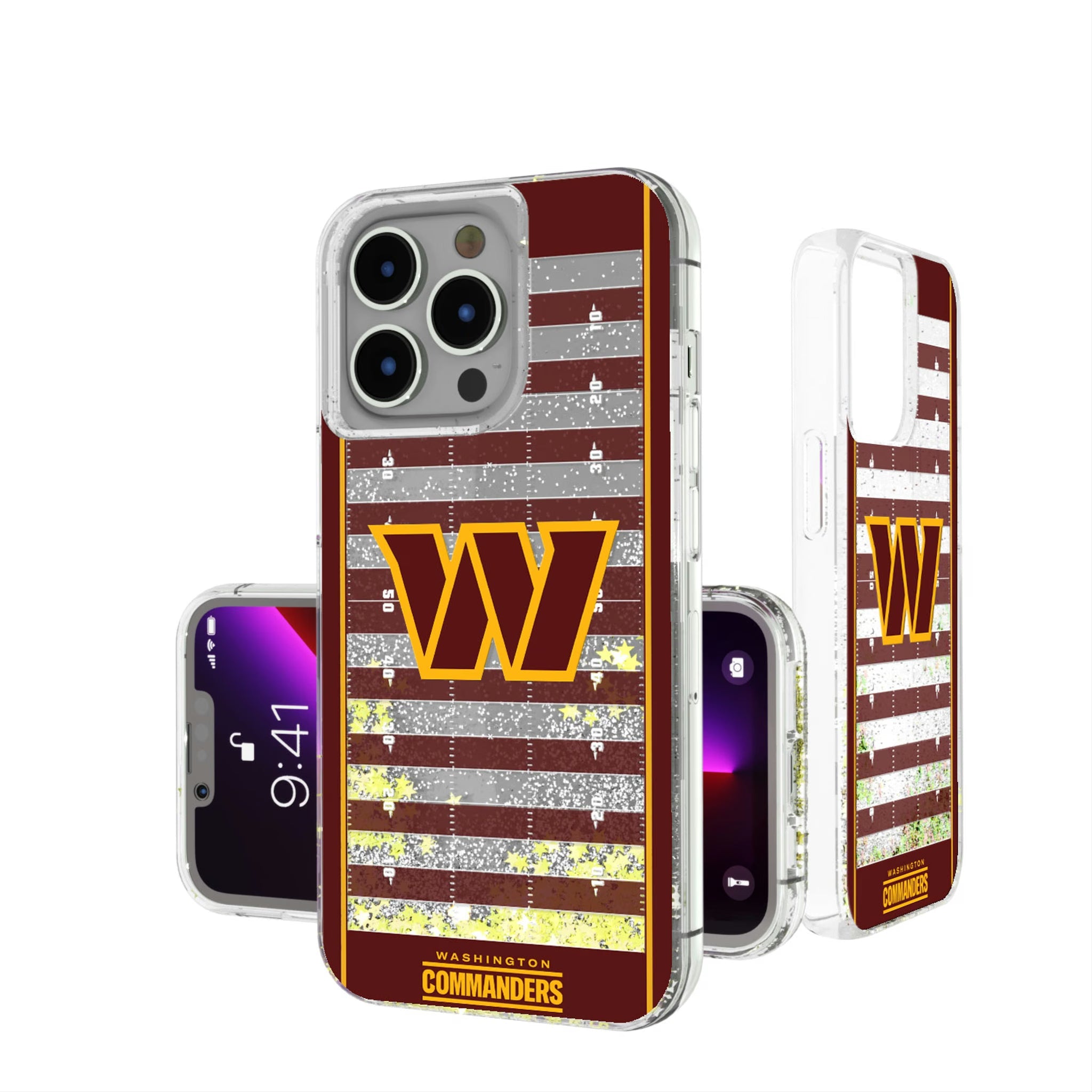 Washington Commanders Field Glitter Phone Case 4