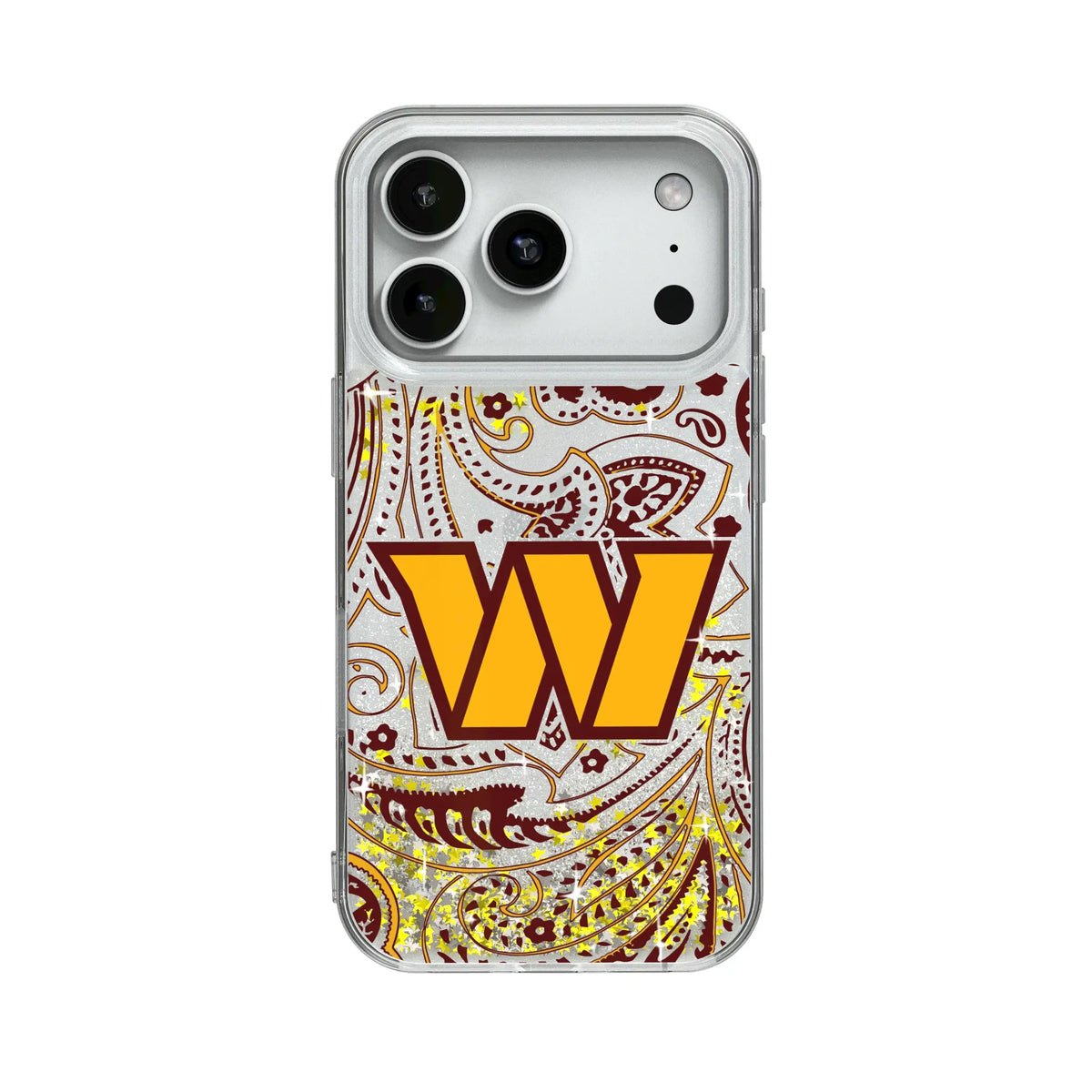 Washington Commanders Paisley Glitter Phone Case 19