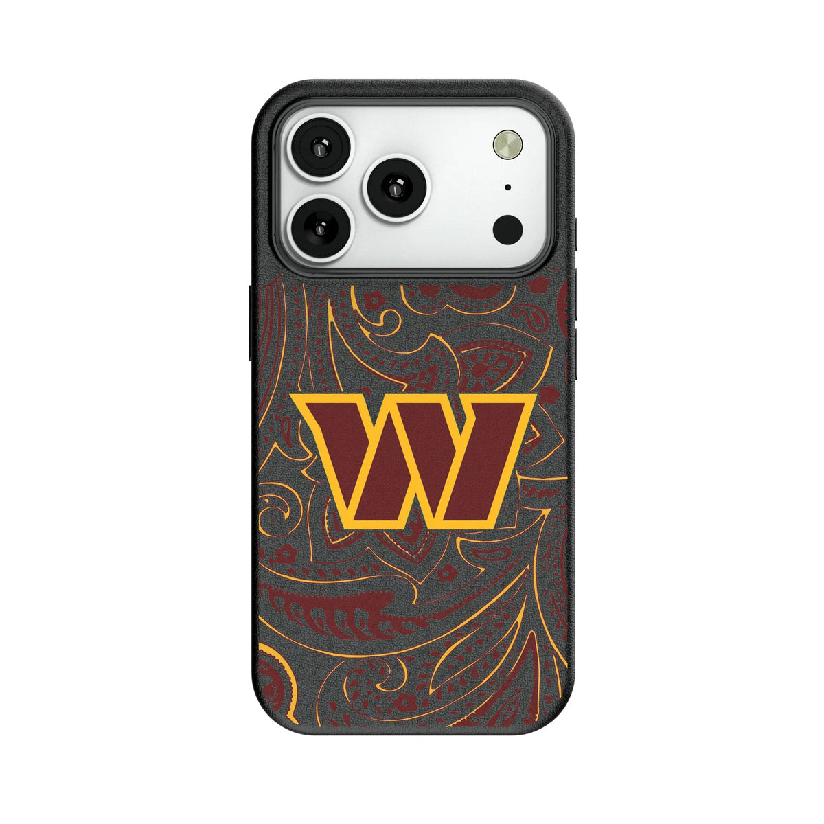 Washington Commanders Paisley MagSafe Compatible Phone Case for Apple iPhone 10