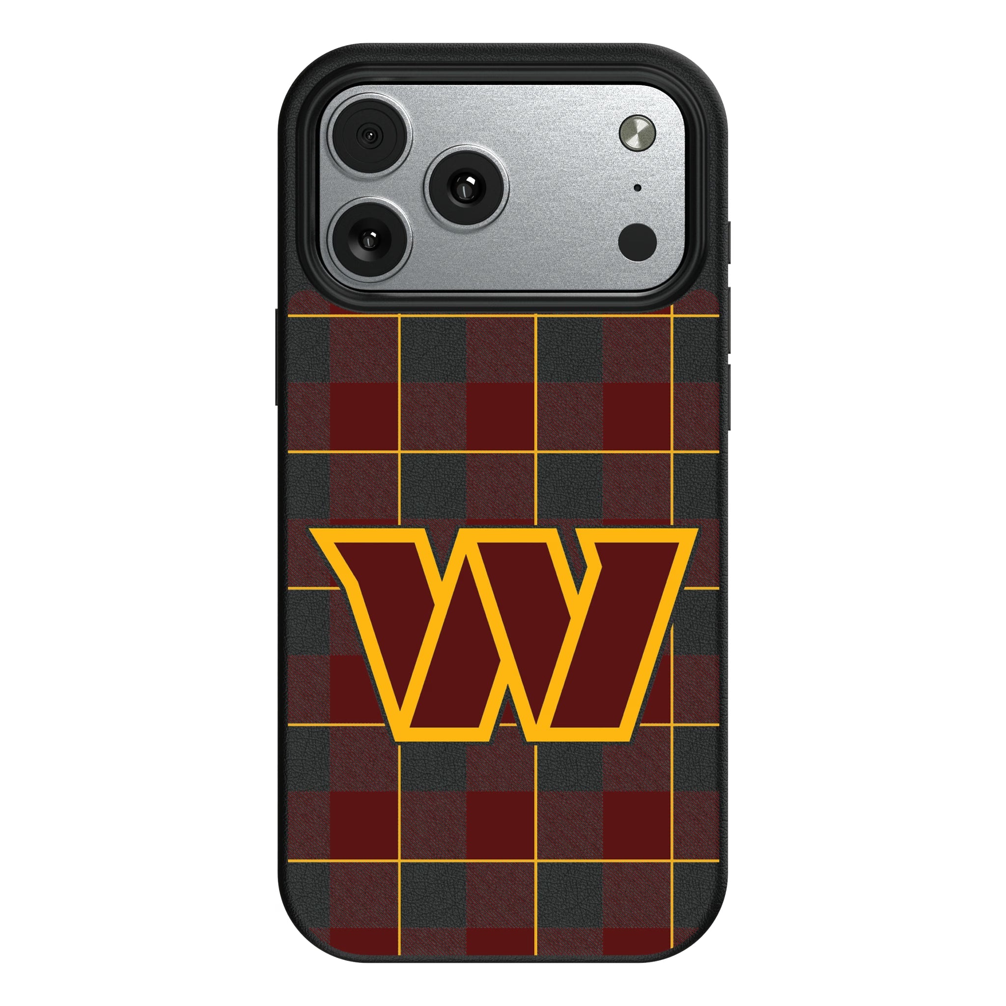 Washington Commanders Plaid MagSafe Compatible Phone Case for Apple iPhone 10