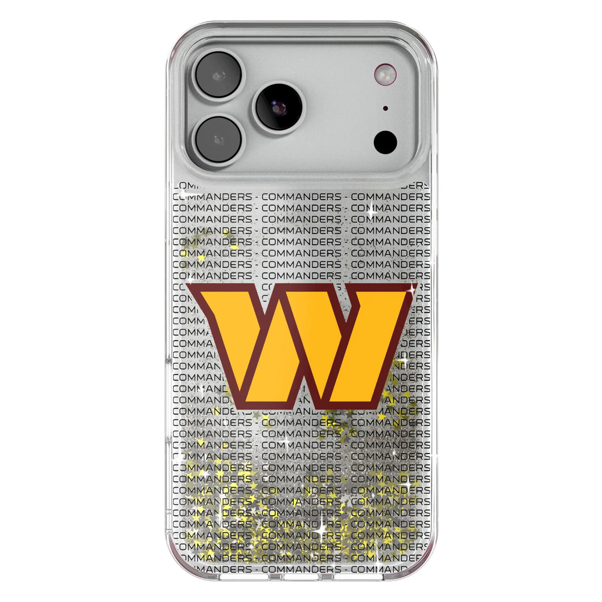 Washington Commanders Text Backdrop Glitter Phone Case 20