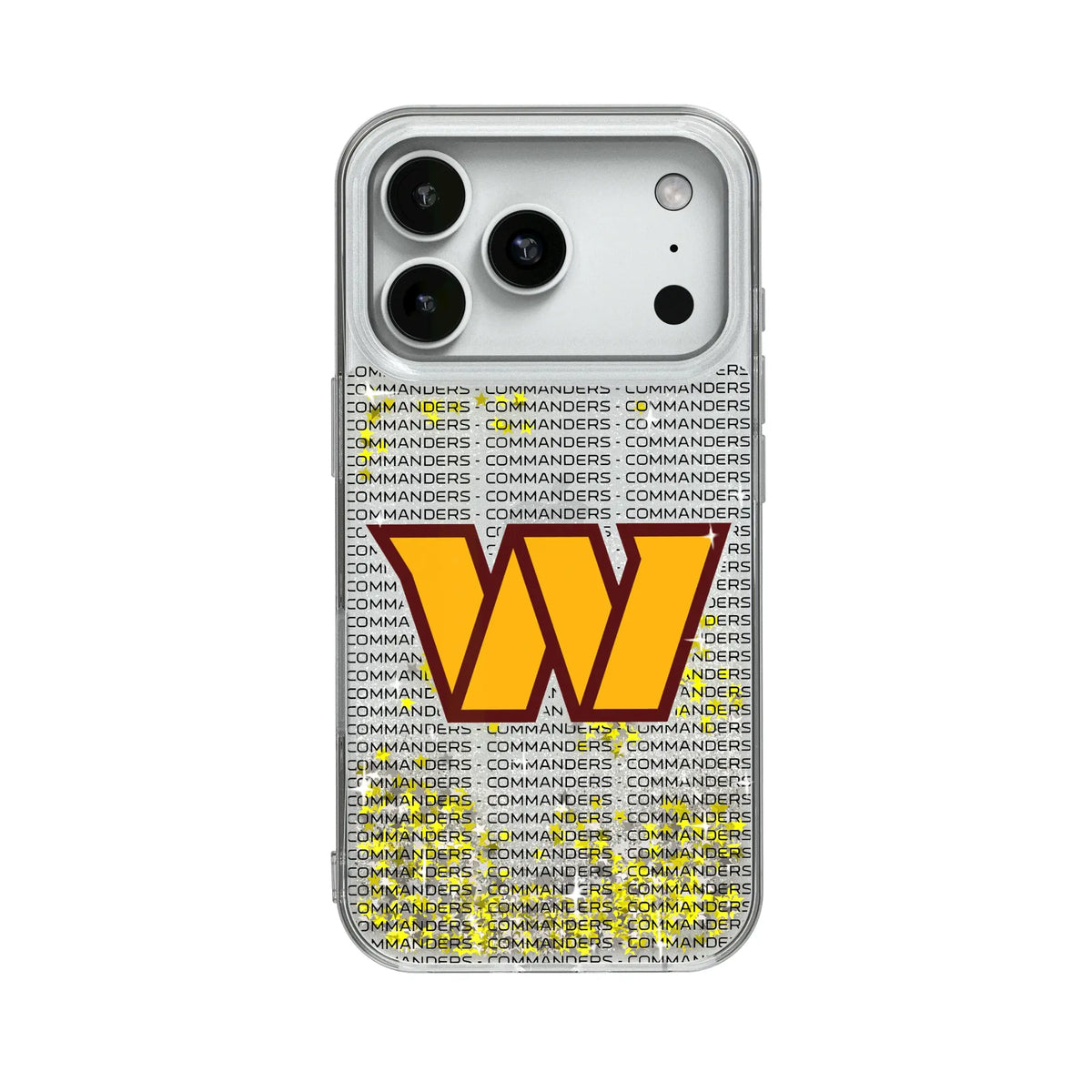 Washington Commanders Text Backdrop Glitter Phone Case 19