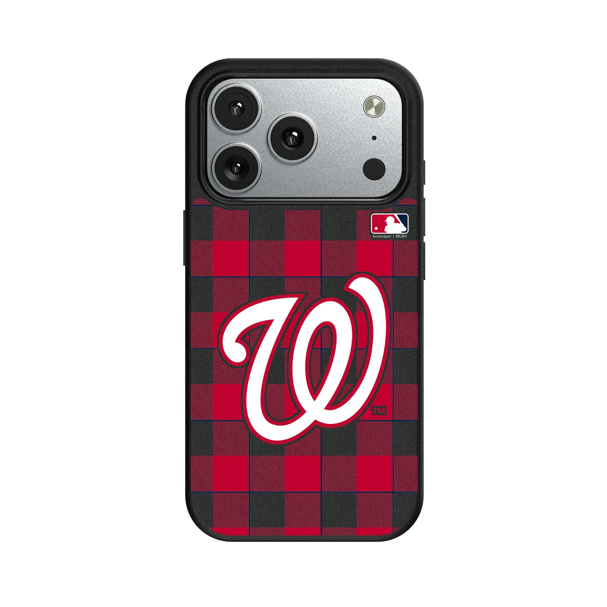 Washington Nationals Plaid MagSafe Compatible Phone Case for Apple iPhone 9