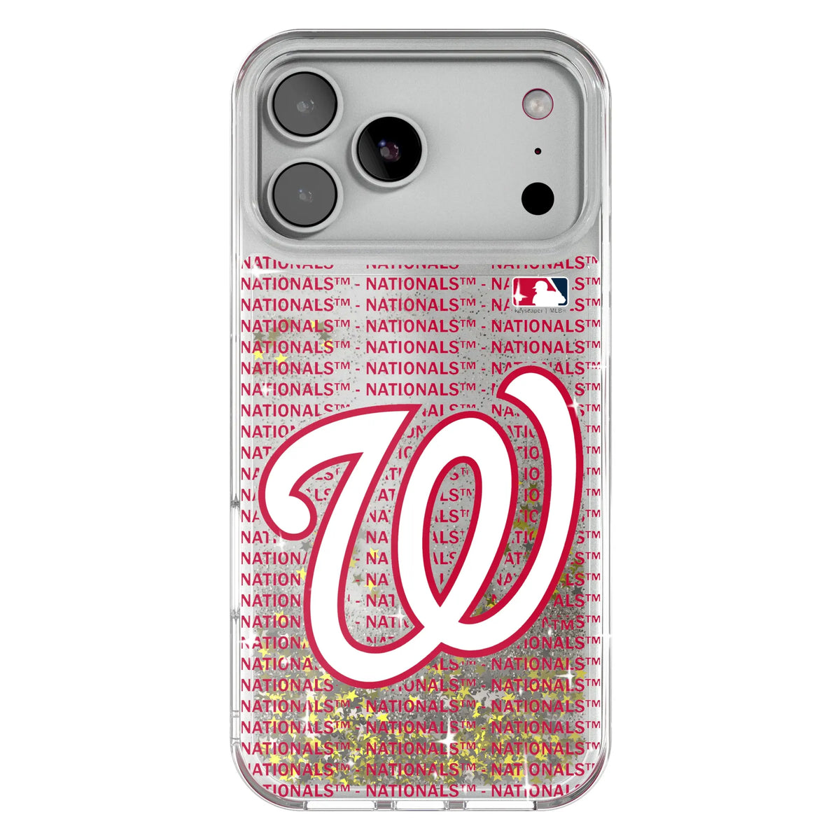 Washington Nationals Text Backdrop Glitter Phone Case 20