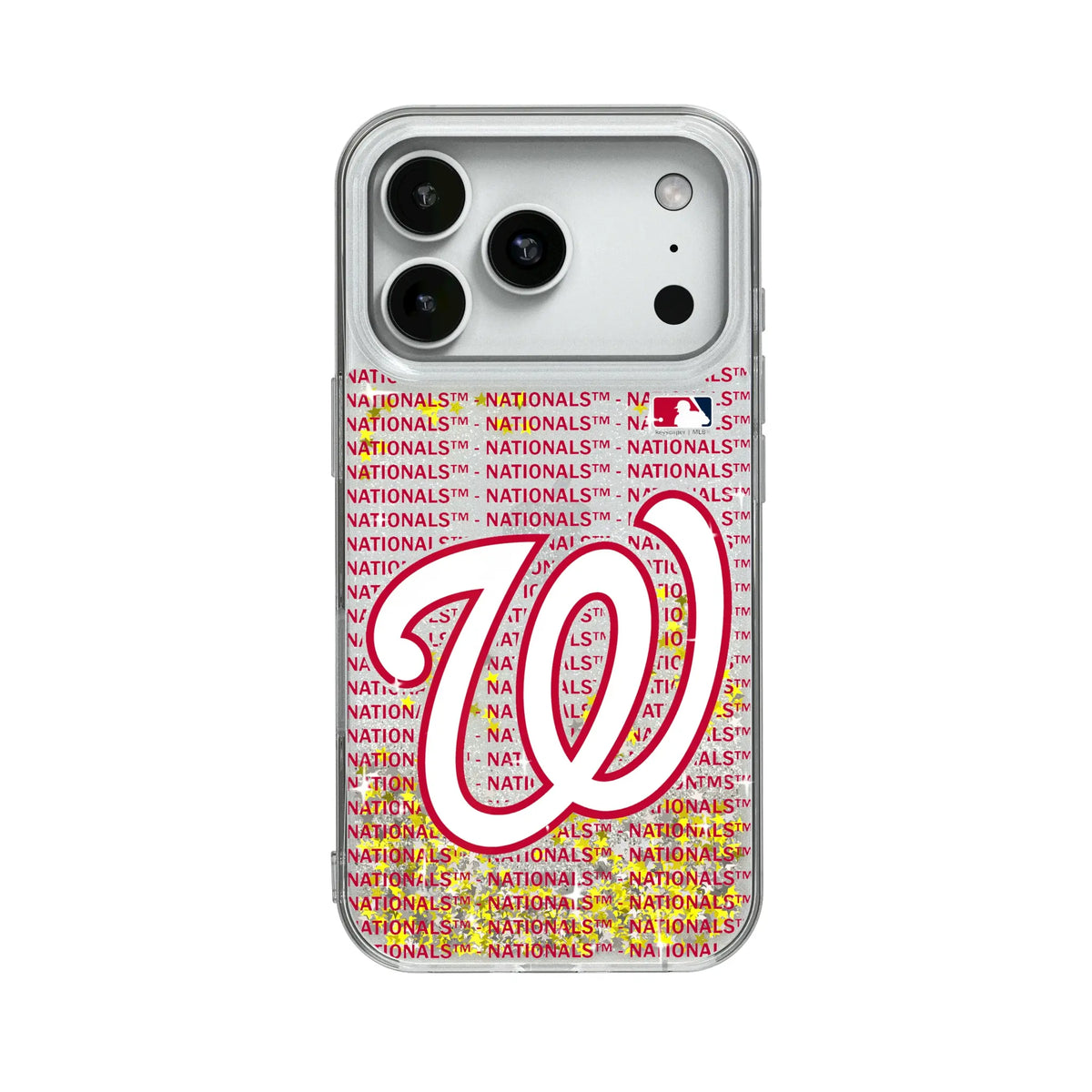 Washington Nationals Text Backdrop Glitter Phone Case 19