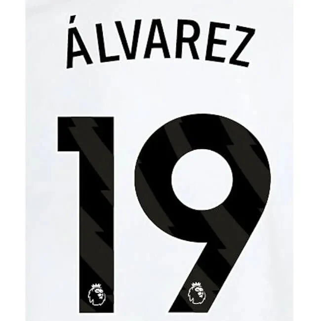 West Ham 2023-Away Alvarez #19 Jersey Name Set-Black 1