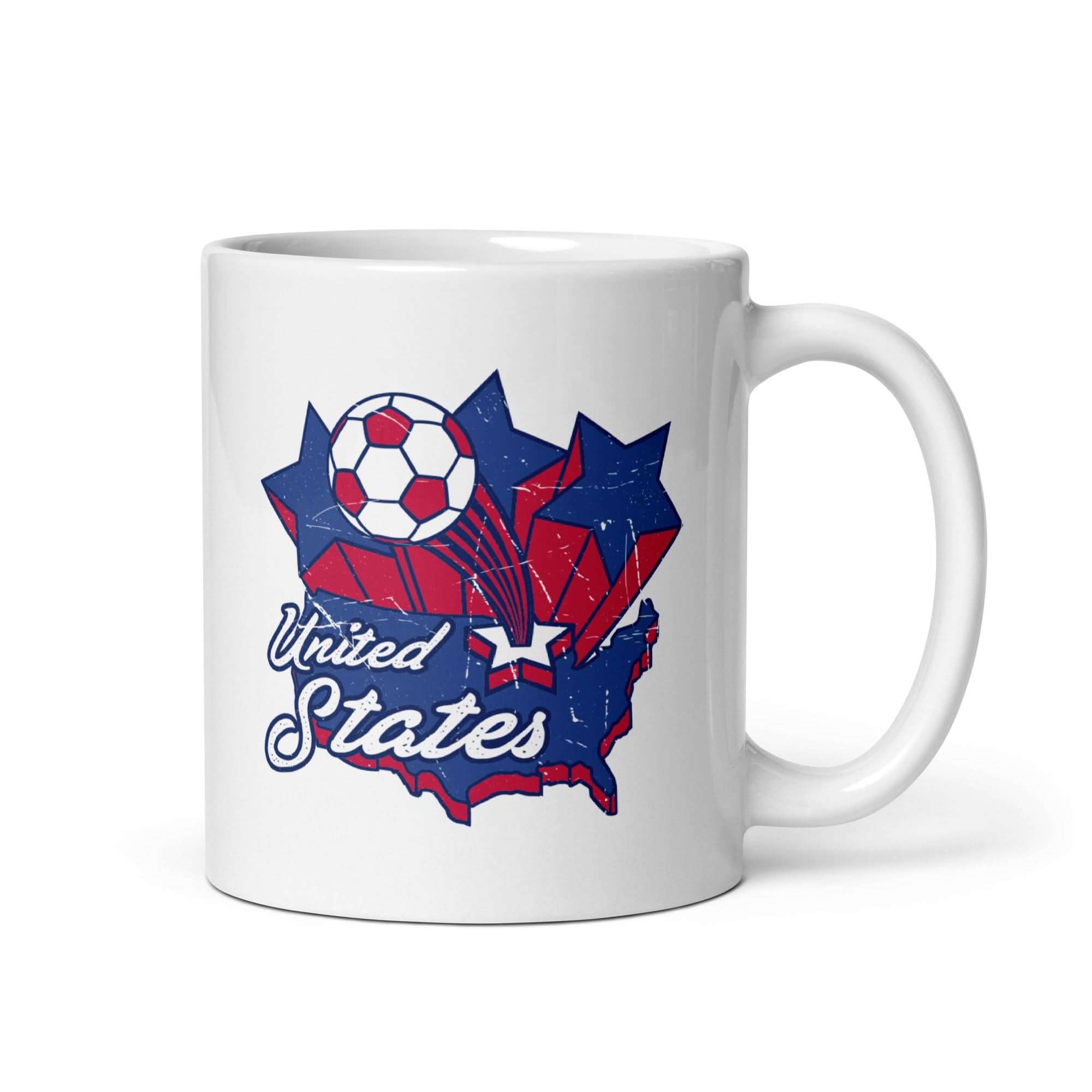 USA Soccer Vintage Map Mug 1