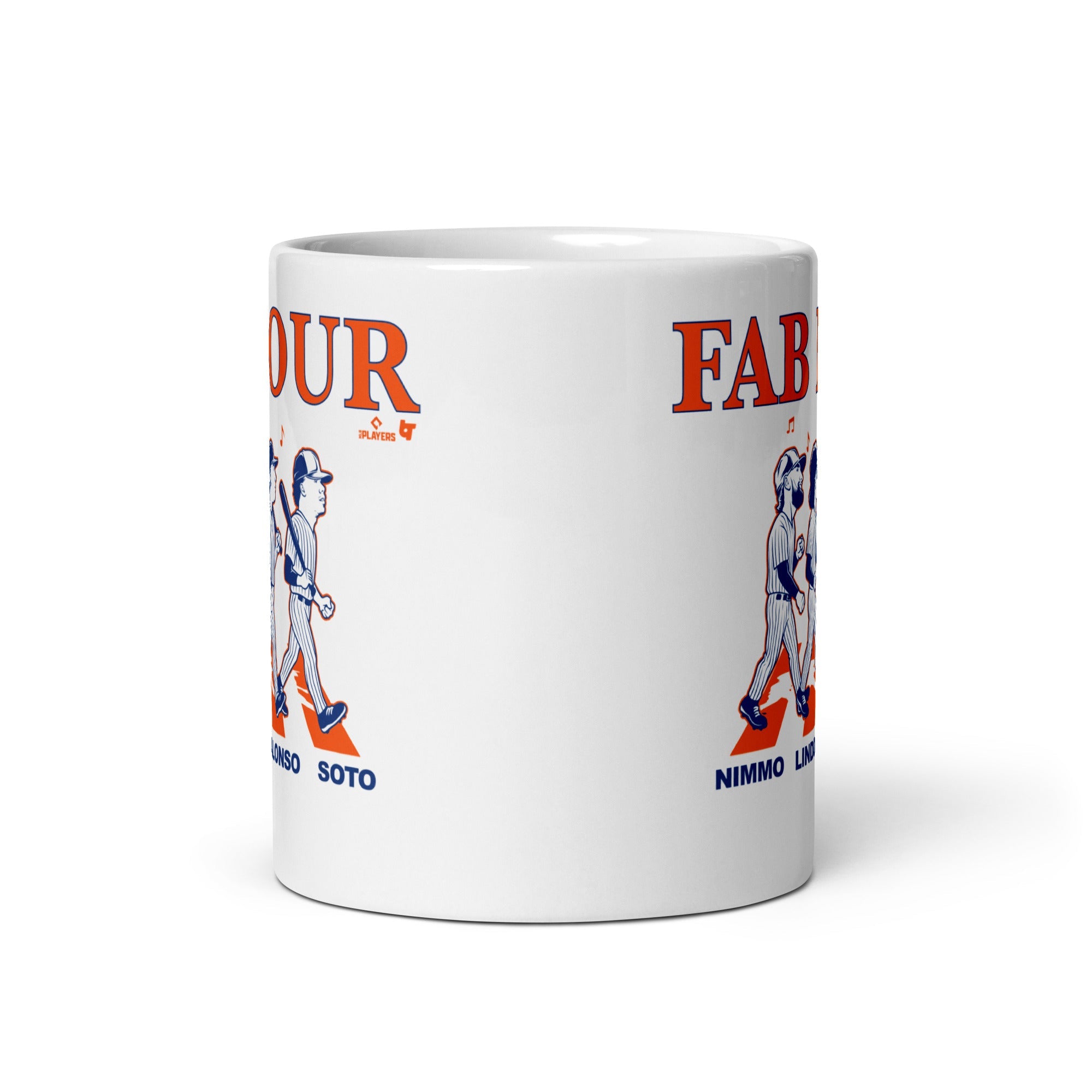 Francisco Lindor, Juan Soto, Pete Alonso, & Brandon Nimmo: Fab Four Album Mug 4