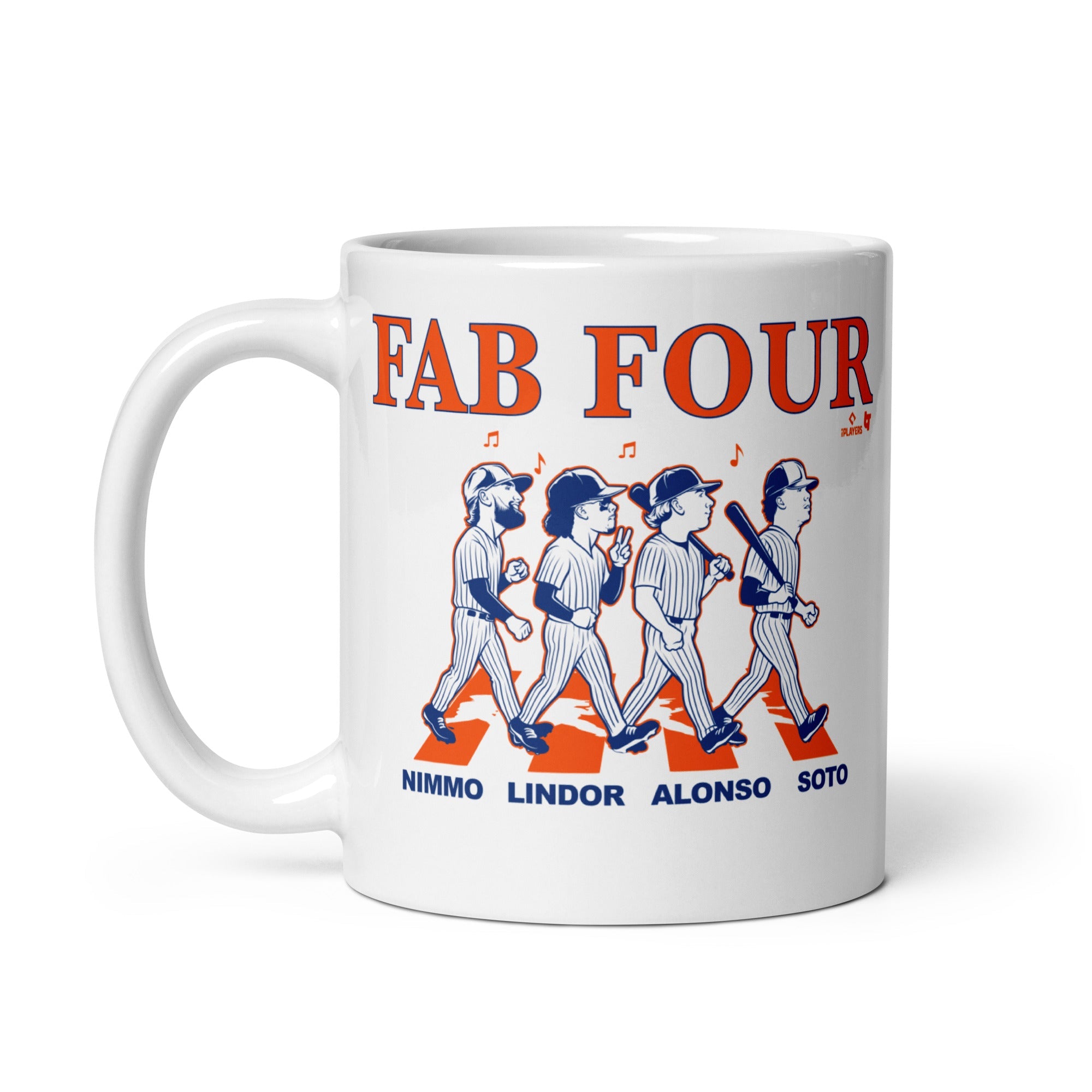 Francisco Lindor, Juan Soto, Pete Alonso, & Brandon Nimmo: Fab Four Album Mug 3