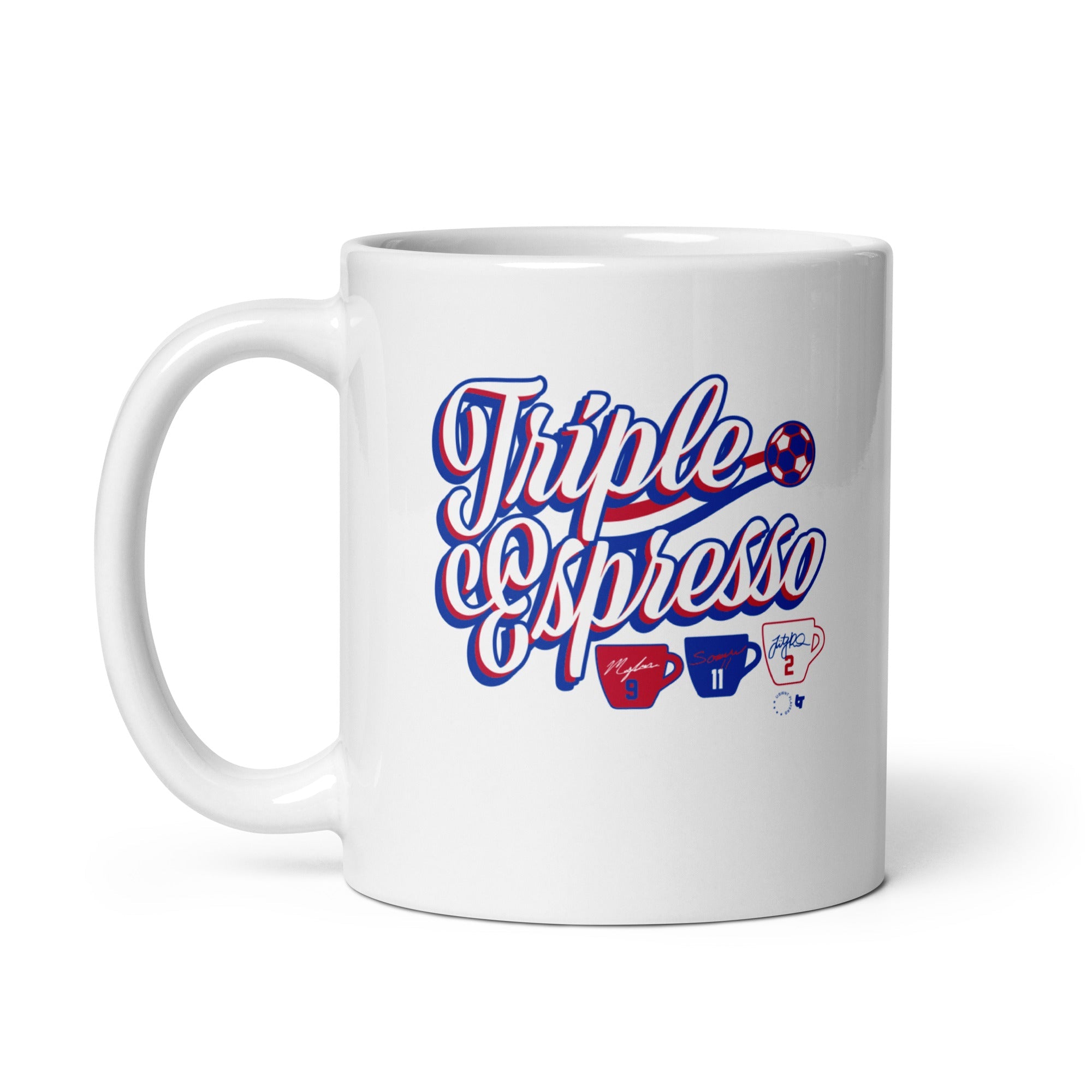 Mallory Swanson, Trinity Rodman, & Sophia Wilson: Triple Espresso Mug 3