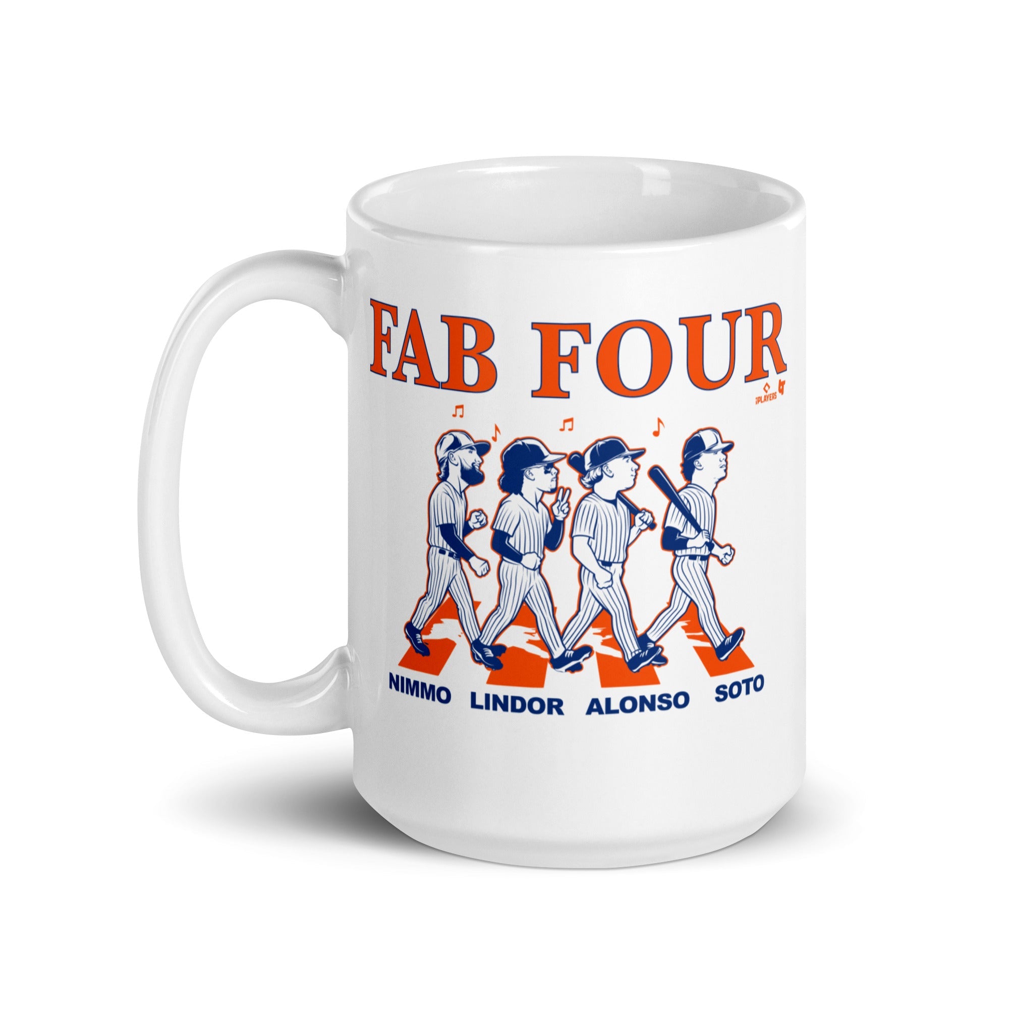 Francisco Lindor, Juan Soto, Pete Alonso, & Brandon Nimmo: Fab Four Album Mug 5