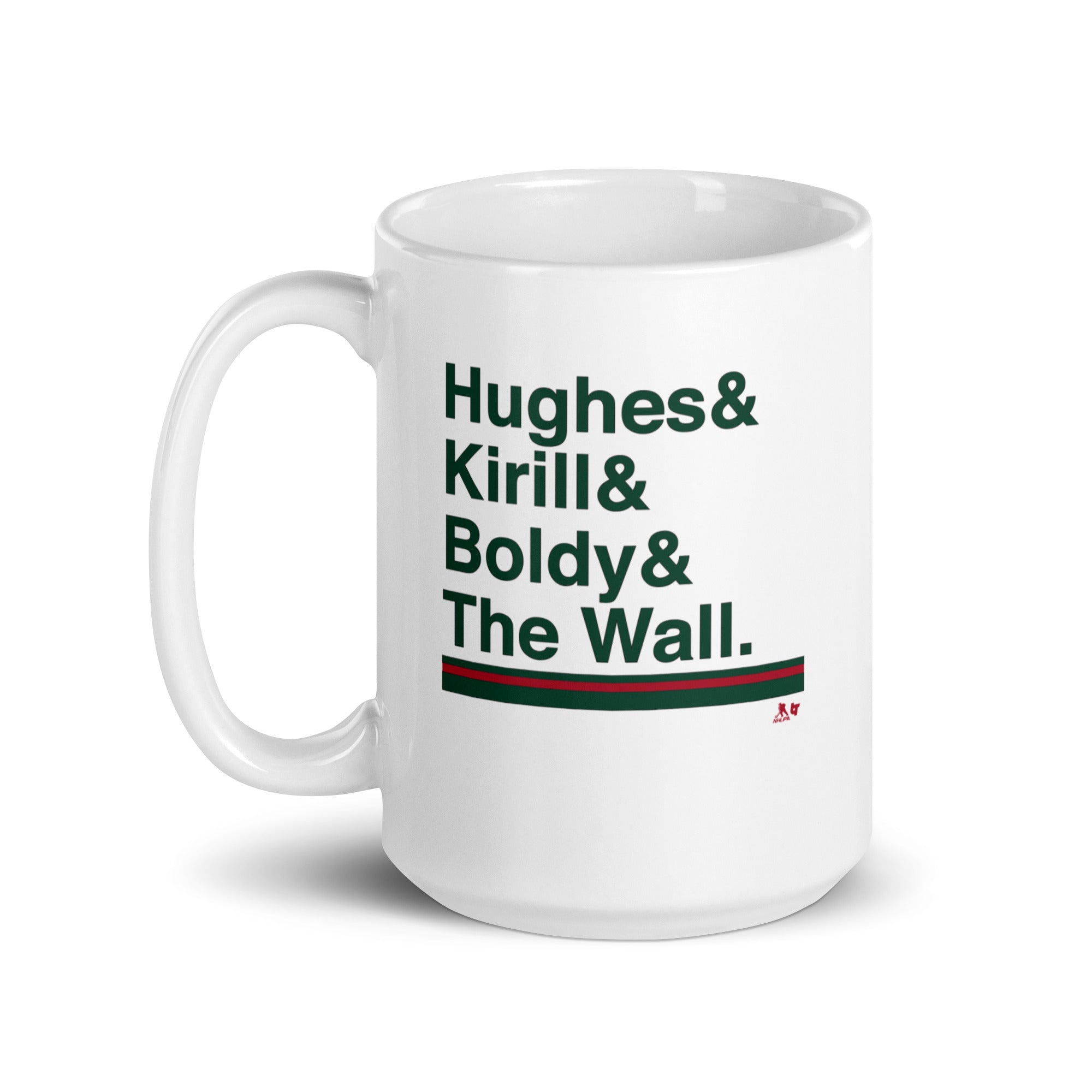 Minnesota Hockey Ampersand: Hughes & Kirill & Boldy & The Wall Mug 5