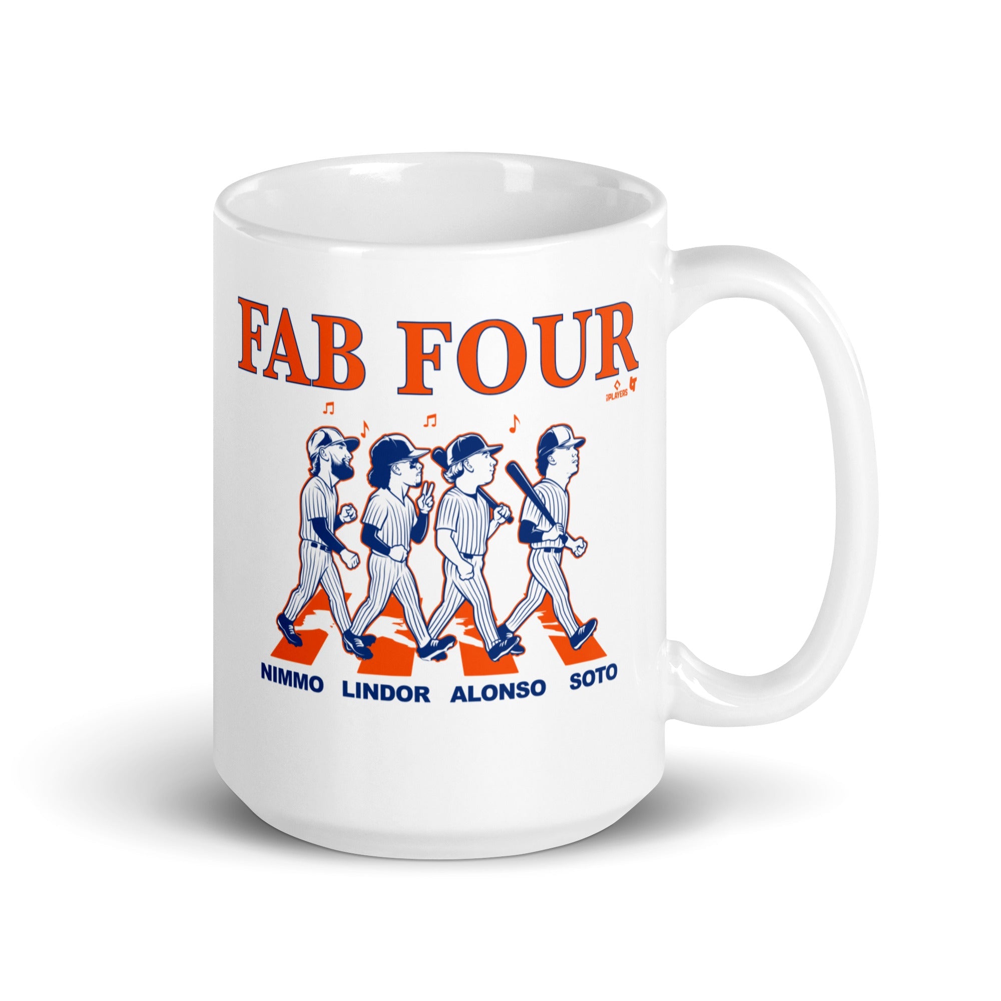 Francisco Lindor, Juan Soto, Pete Alonso, & Brandon Nimmo: Fab Four Album Mug 1