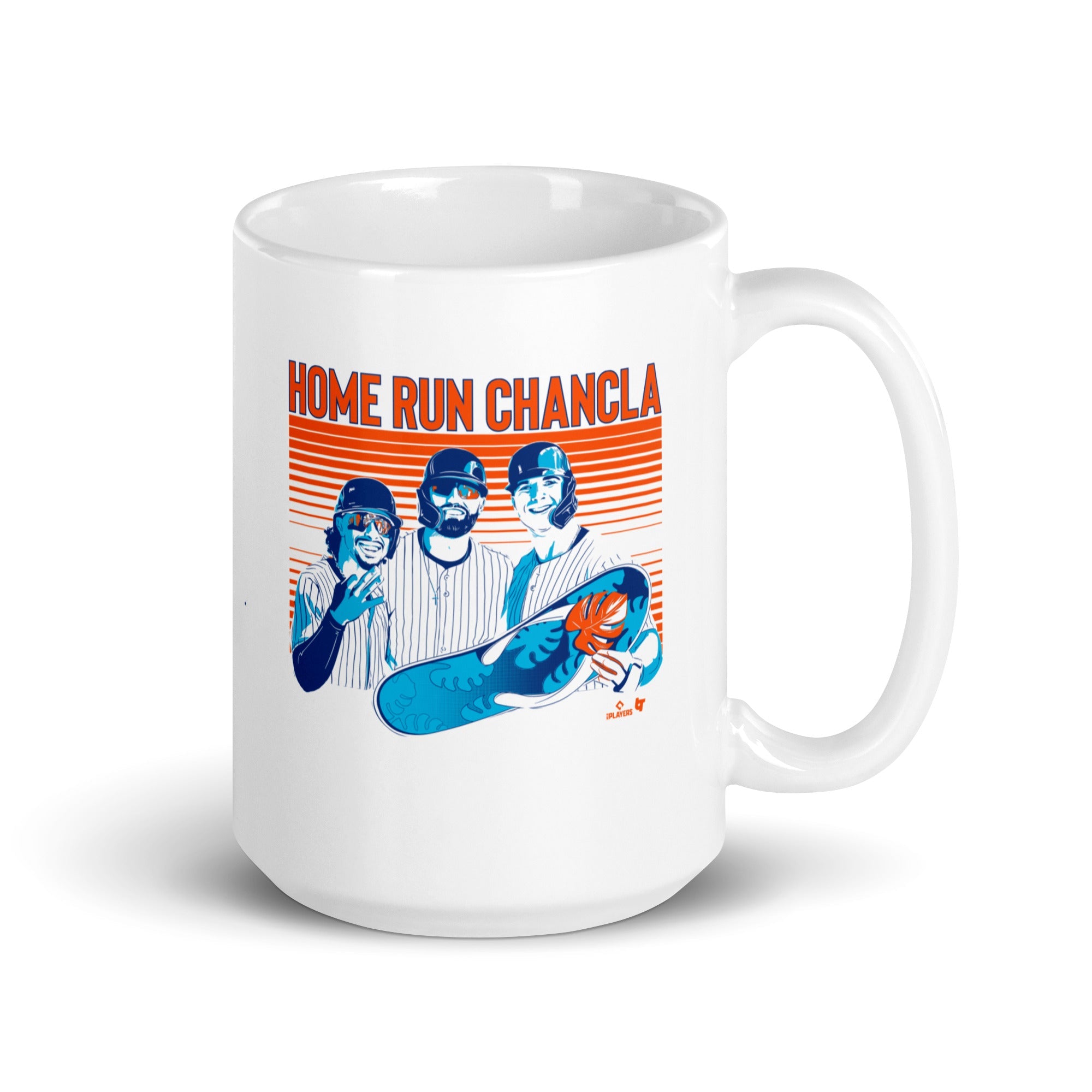 Francisco Lindor, Brandon Nimmo, & Pete Alonso: Home Run Chancla Mug 1