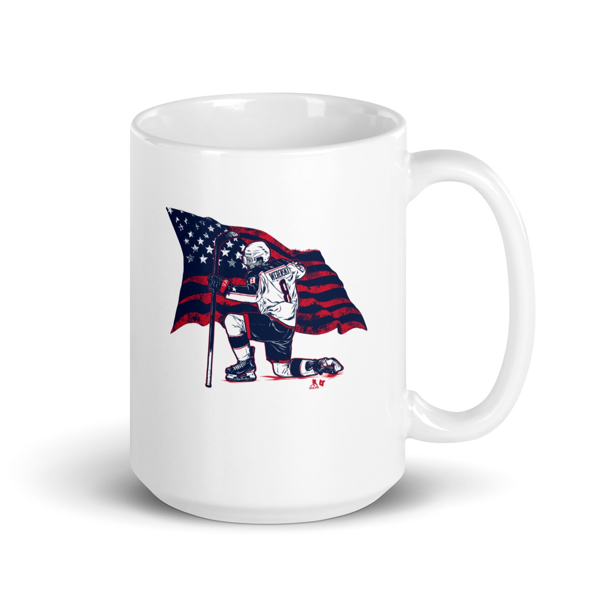 Zach Werenski: Stars & Stripes Superstar Pose Mug 1