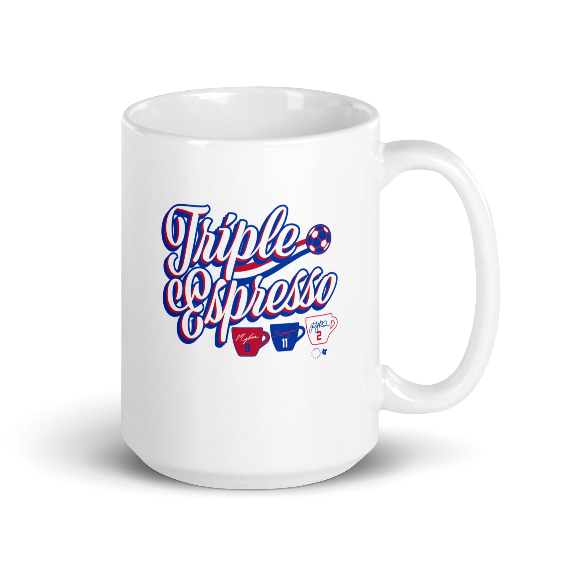 Mallory Swanson, Trinity Rodman, & Sophia Wilson: Triple Espresso Mug 1