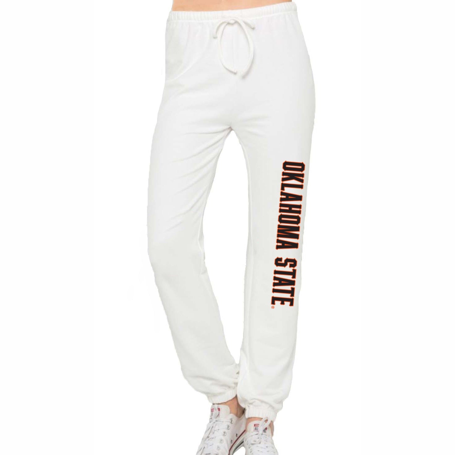 Oklahoma State White Joggers | lojobands 1