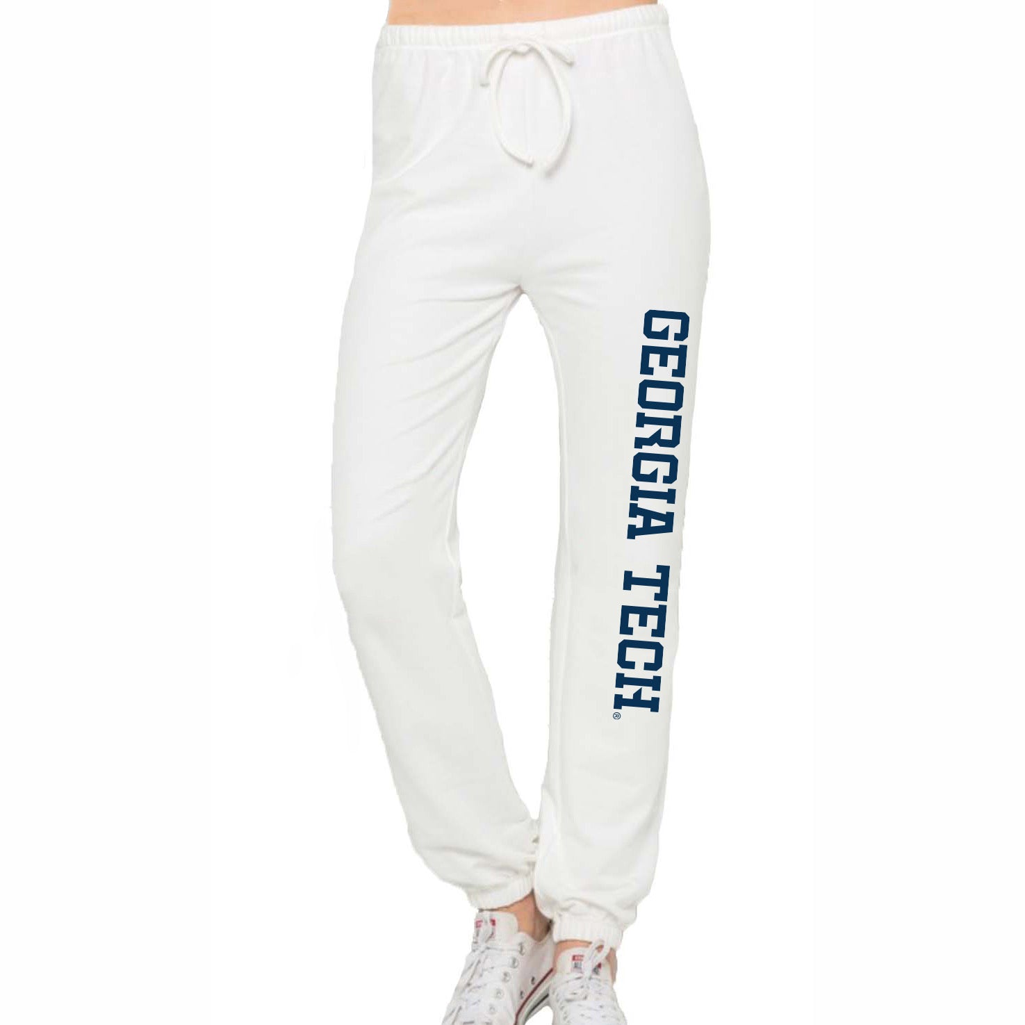 Georgia Tech White Joggers | lojobands