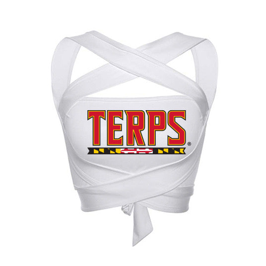 Maryland Terps White Multi Way Bandeau Top | lojobands 6