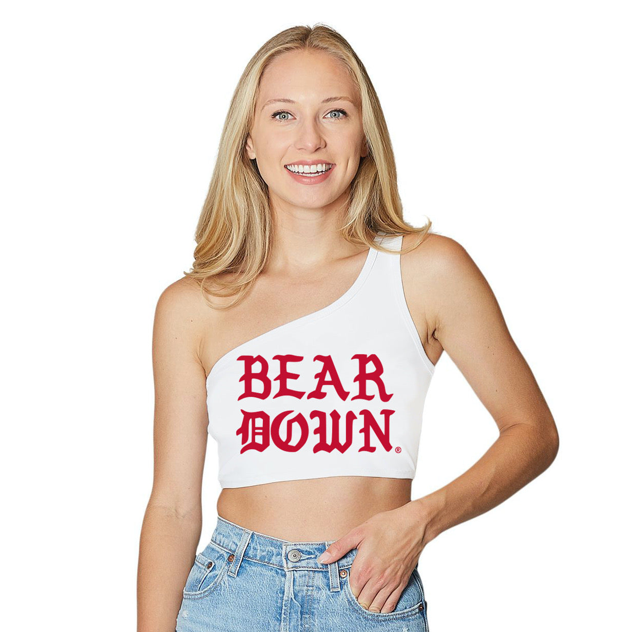University of Arizona Bear Down One Shoulder Top | lojobands