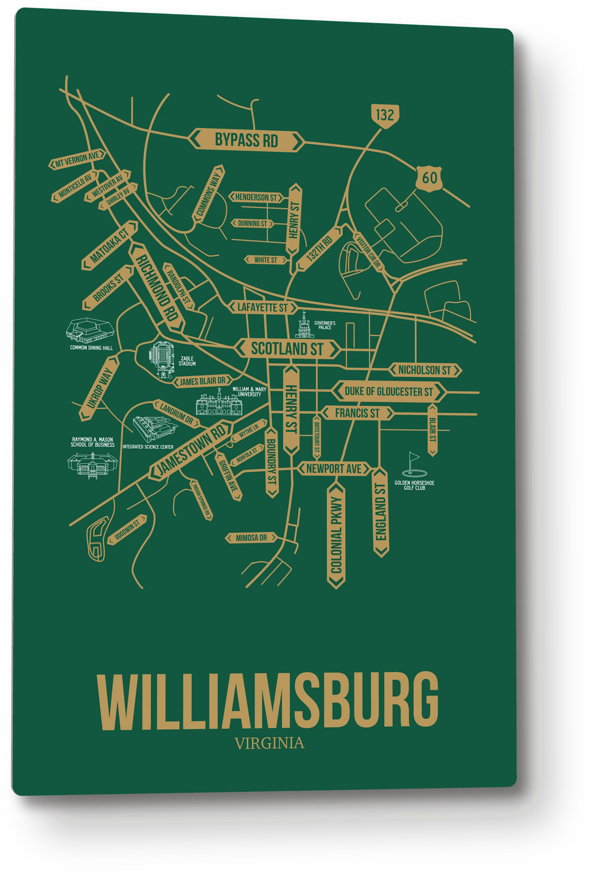 Williamsburg, Virginia street map 1