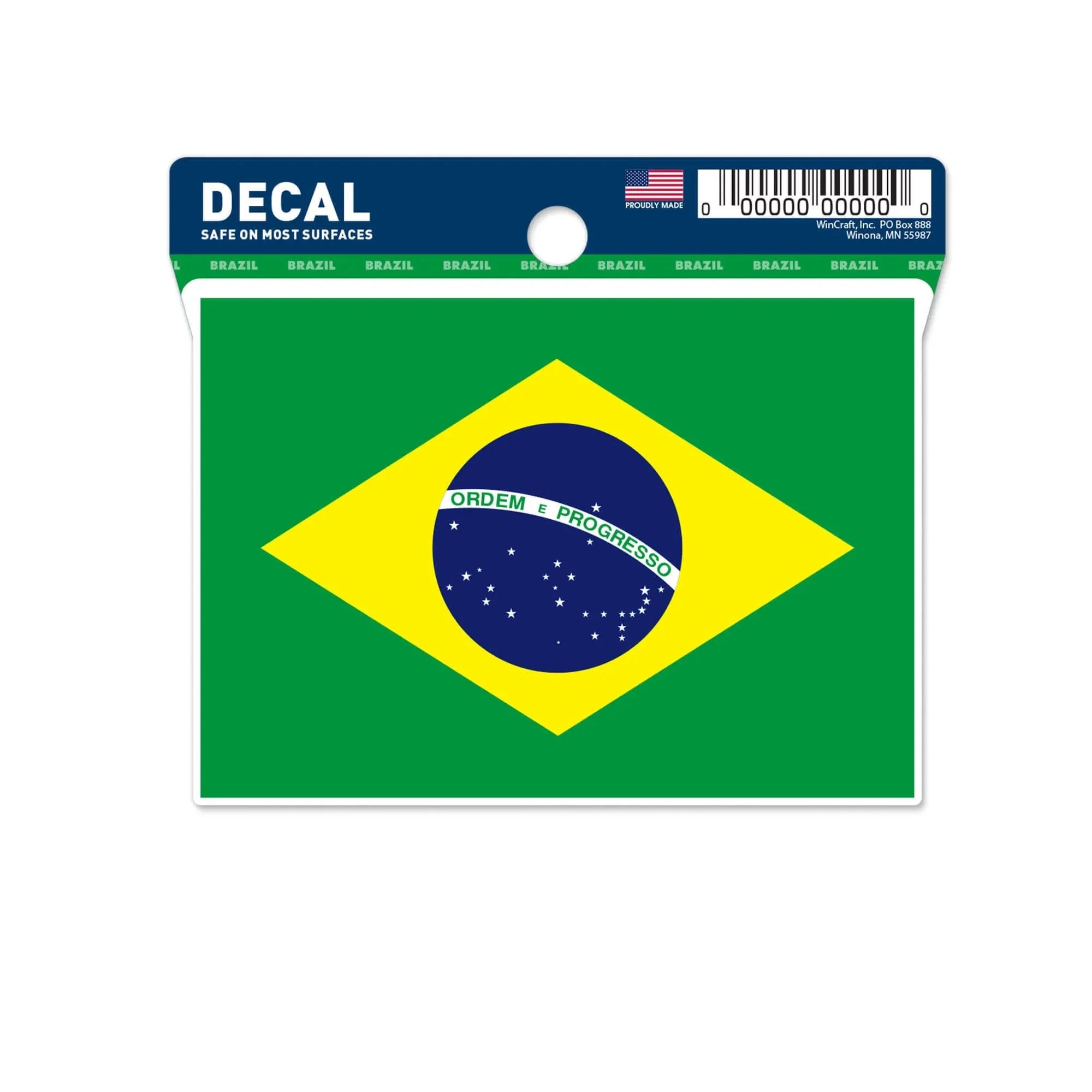 Wincraft Brazil Flag Decal (3"x4") 1