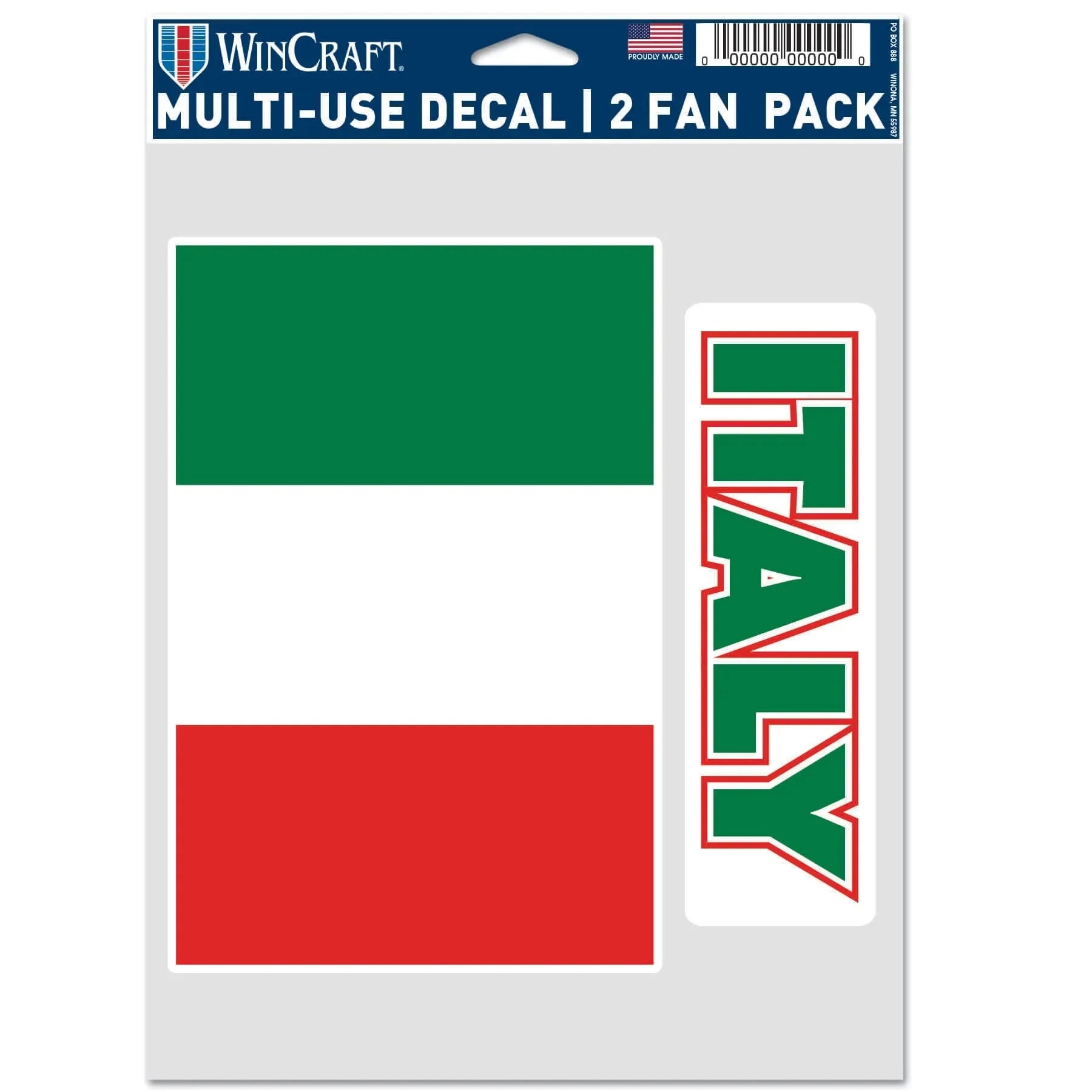 Wincraft Italy Flag Multi-Use Decal (5.5"x7.75") 1