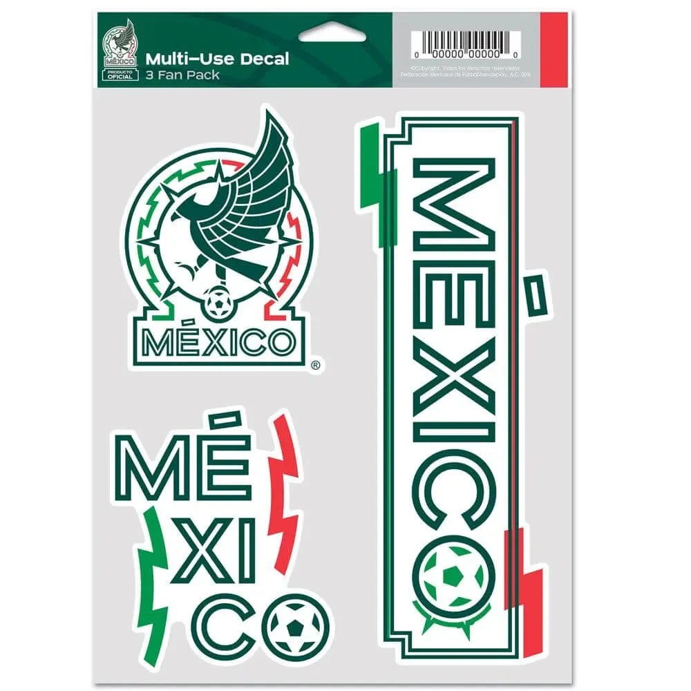 Wincraft Mexico 5.5x7.75 Multi-Use 3 Pack Decal 1