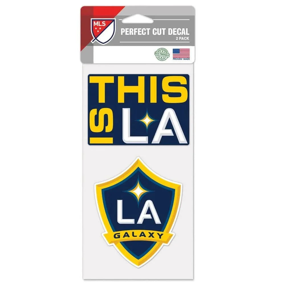 Wincraft MLS LA Galaxy 4x8 Perfect Cut Decal (2 Pack) 1