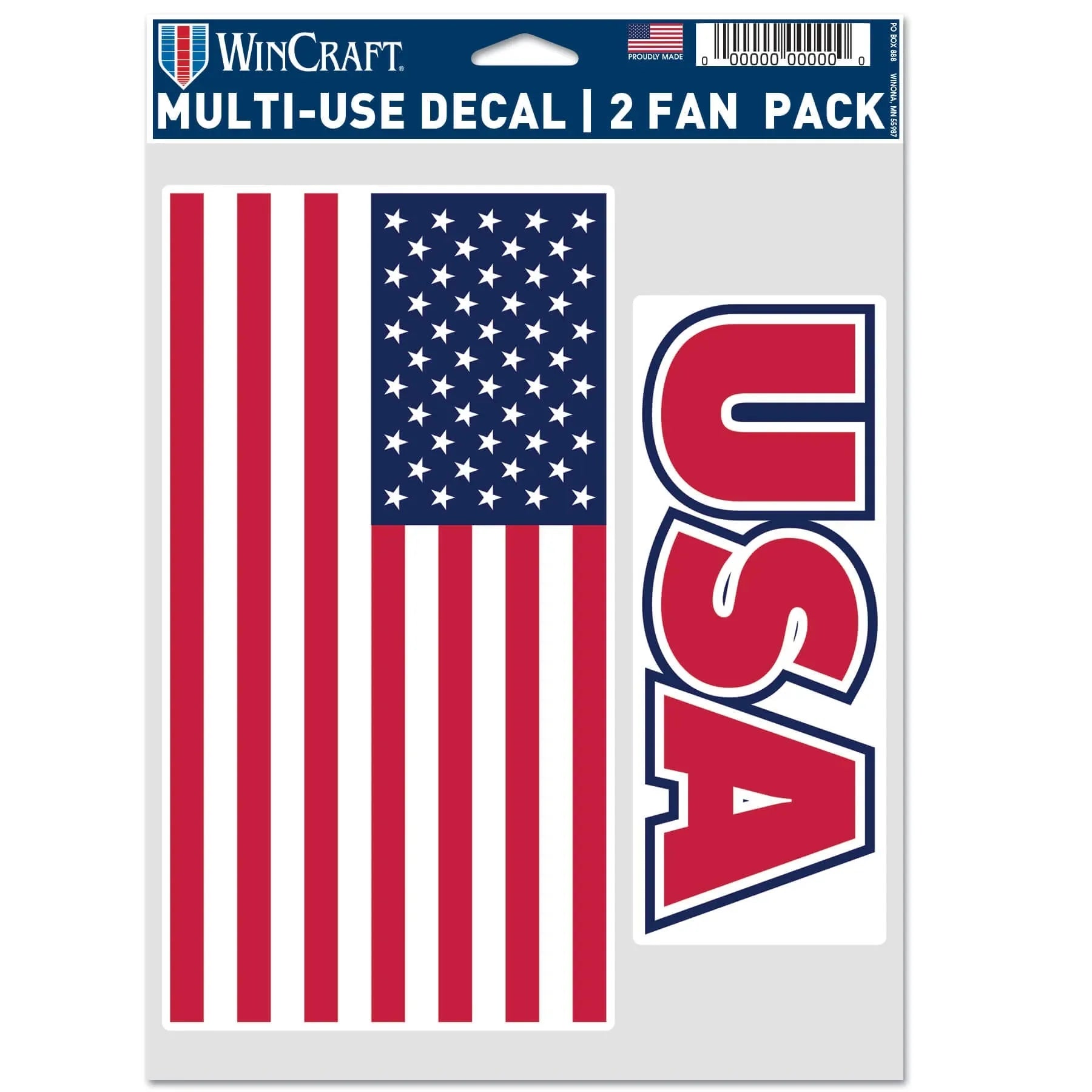 Wincraft USA Flag Multi-Use Decal (5.5"x7.75") 1