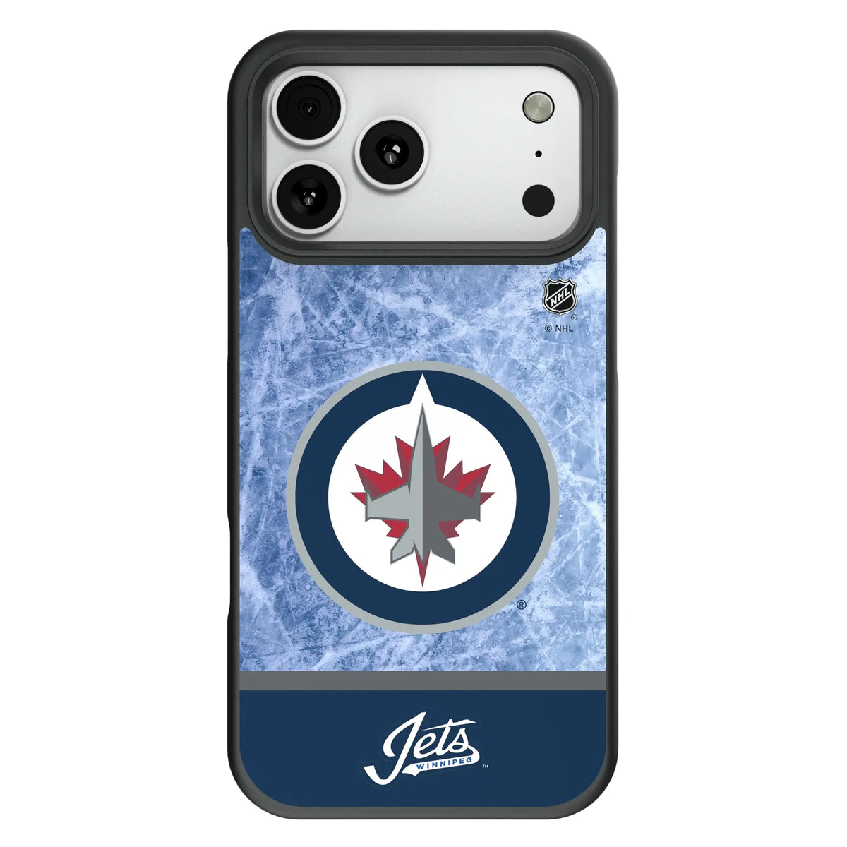 Winnipeg Jets Ice Wordmark Bump Phone Case for Apple iPhone 2