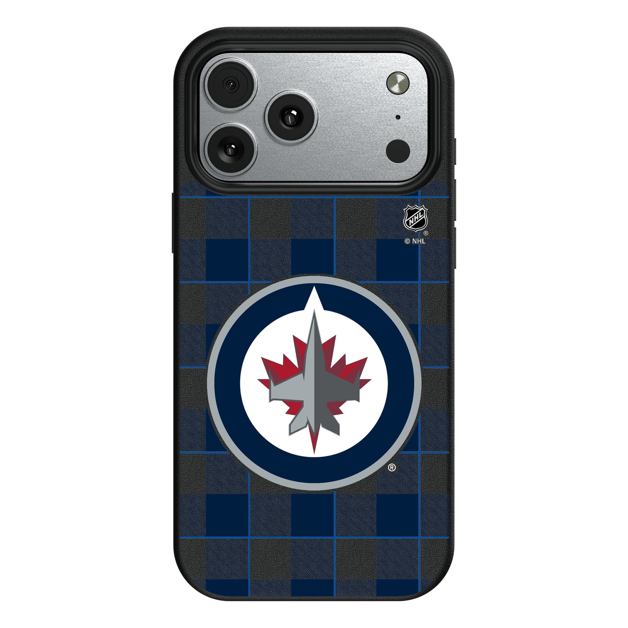 Winnipeg Jets Plaid MagSafe Compatible Phone Case for Apple iPhone 8