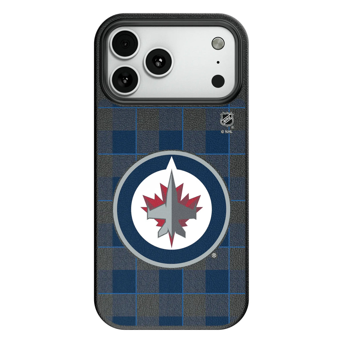 Winnipeg Jets Plaid MagSafe Compatible Phone Case for Apple iPhone 9