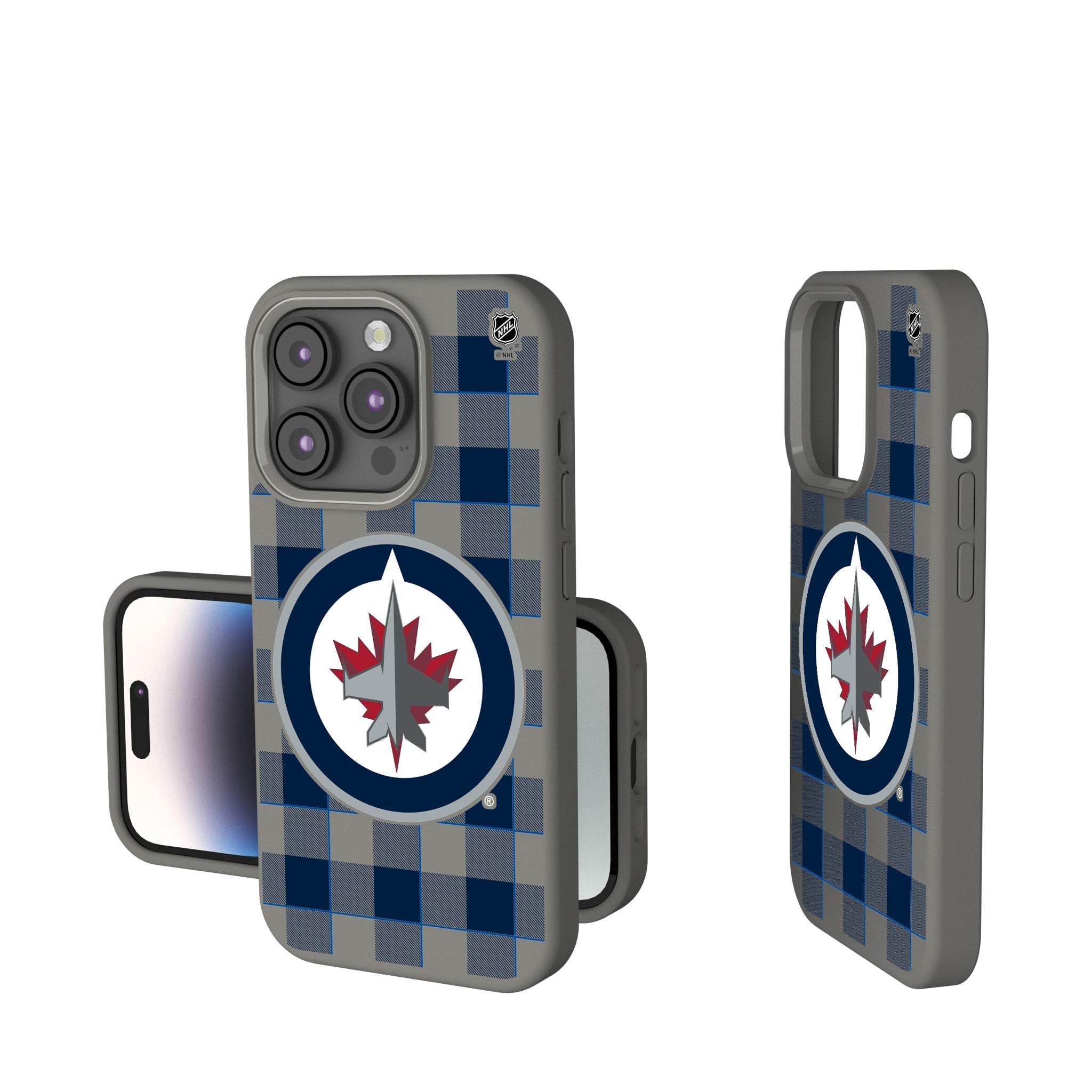 Winnipeg Jets Plaid Soft Touch Phone Case for Apple iPhone 6