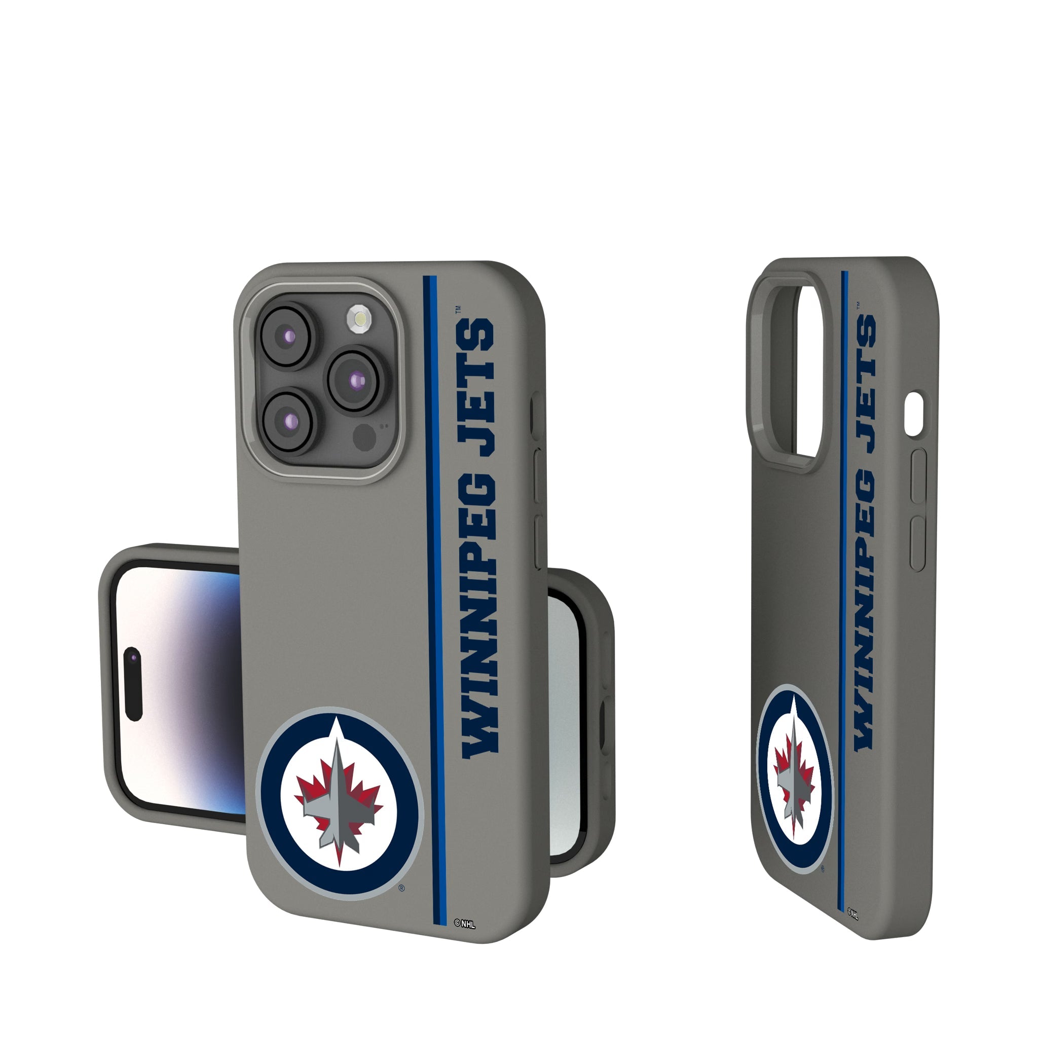 Winnipeg Jets Sidebar Soft Touch Phone Case for Apple iPhone 5