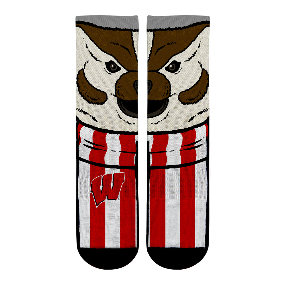 Wisconsin Badgers - Bucky Mascot Crew | Rock 'Em Socks 1