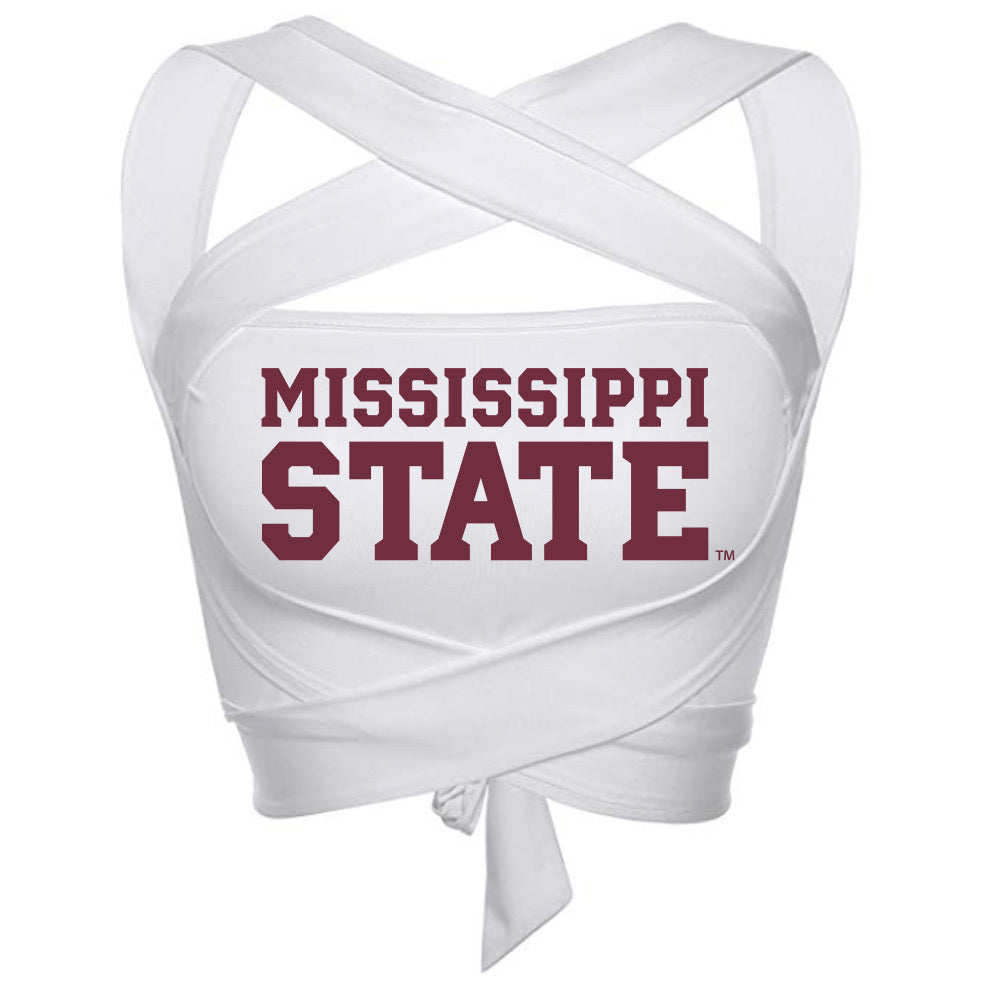 Mississippi State White Multi Way Bandeau Top | lojobands 3