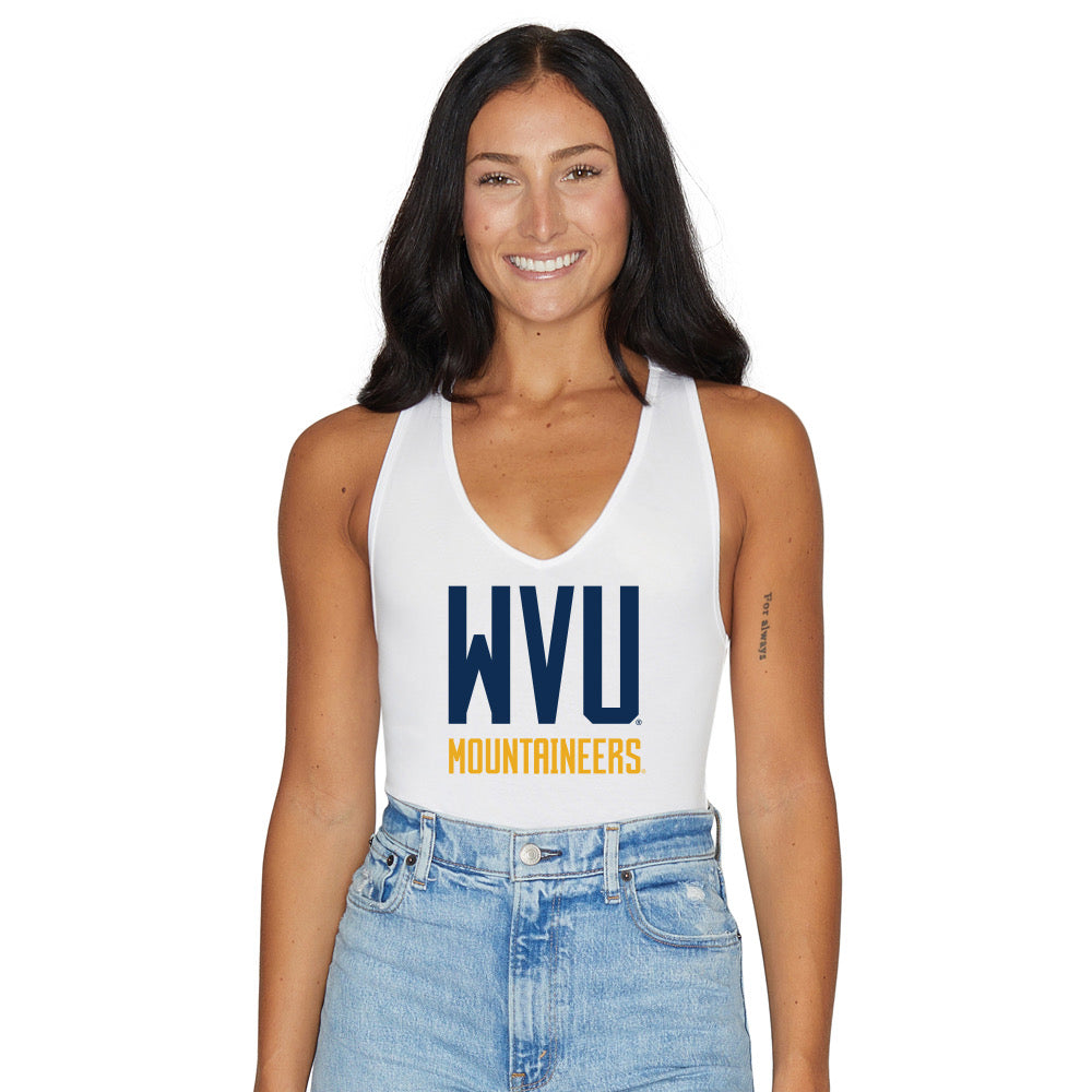 West Virginia Mountaineers White Bodysuit | lojobands