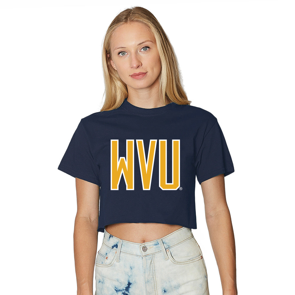West Virginia Mountaineers Block Navy Tee | lojobands
