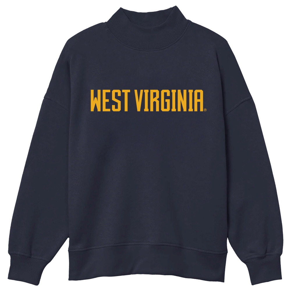 West Virginia Mountaineers Mock Neck Sweatshirt | lojobands