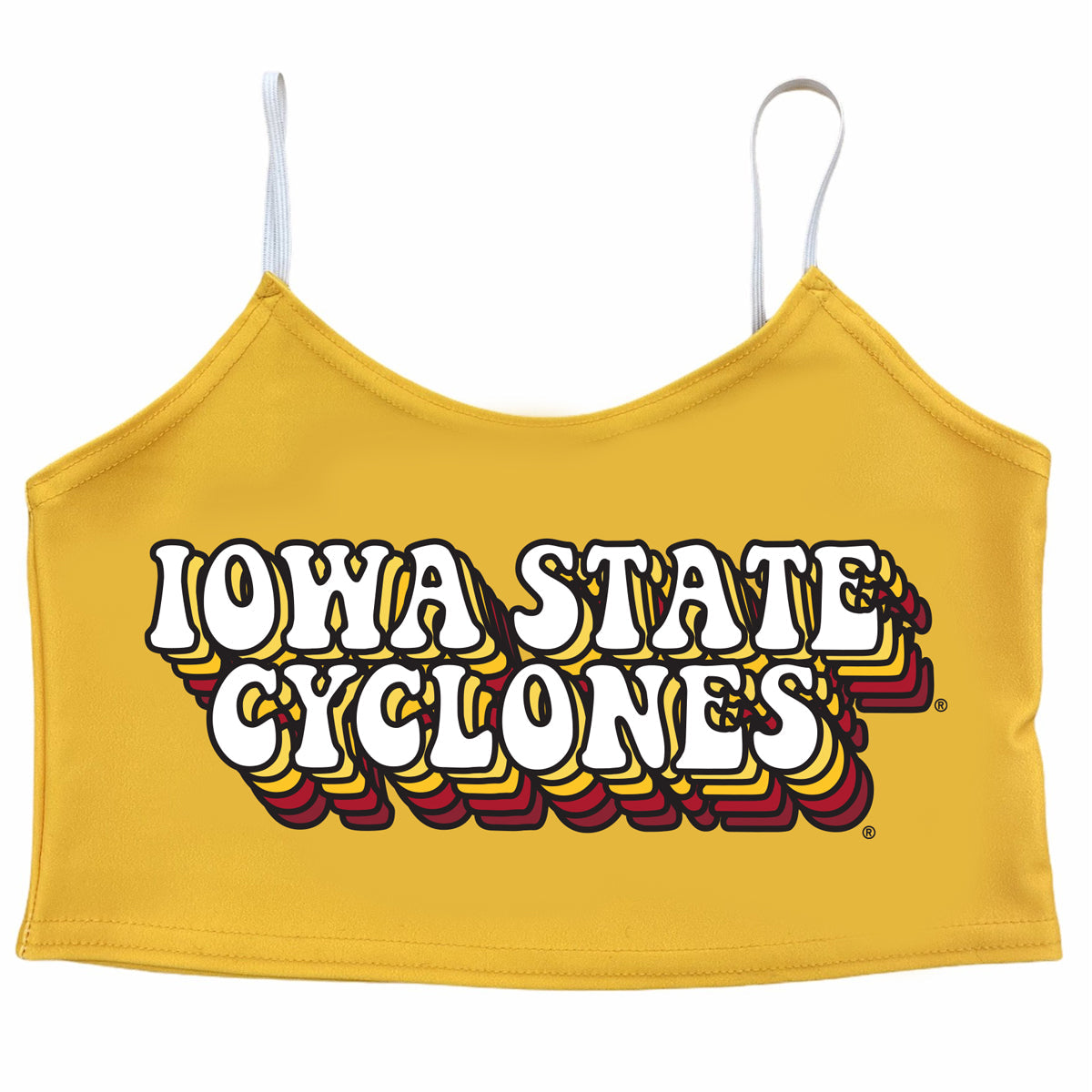 Iowa State Yellow Retro Spaghetti Tank | lojobands 6