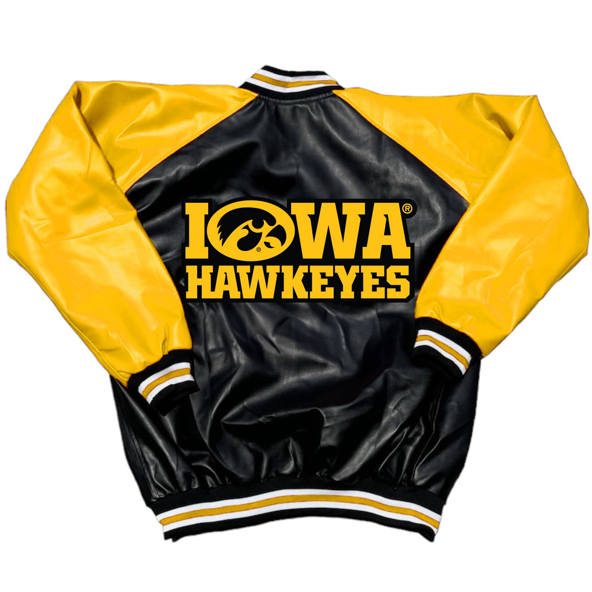 Iowa Hawkeyes Varsity Letterman Jacket | lojobands 1