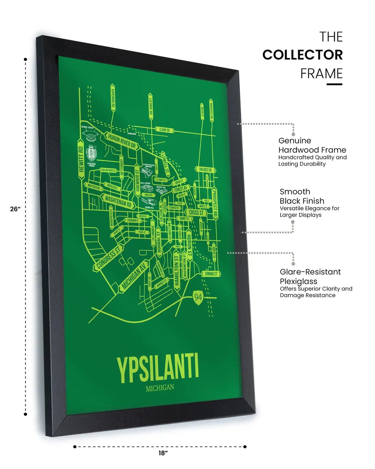 Ypsilanti, Michigan street map 12